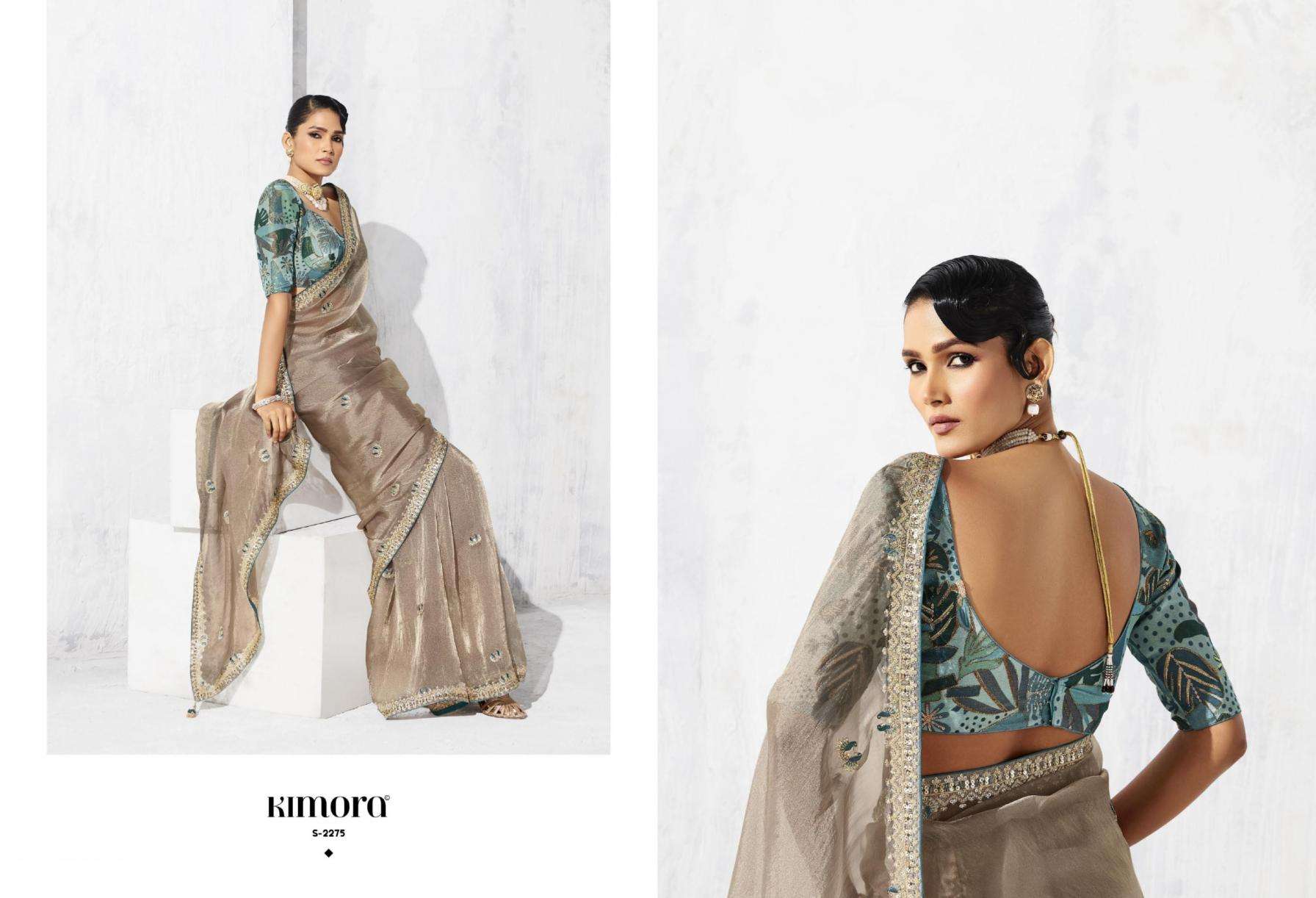 kimora presents lashkara glass tissue organza traditional sarees perfect for festivals