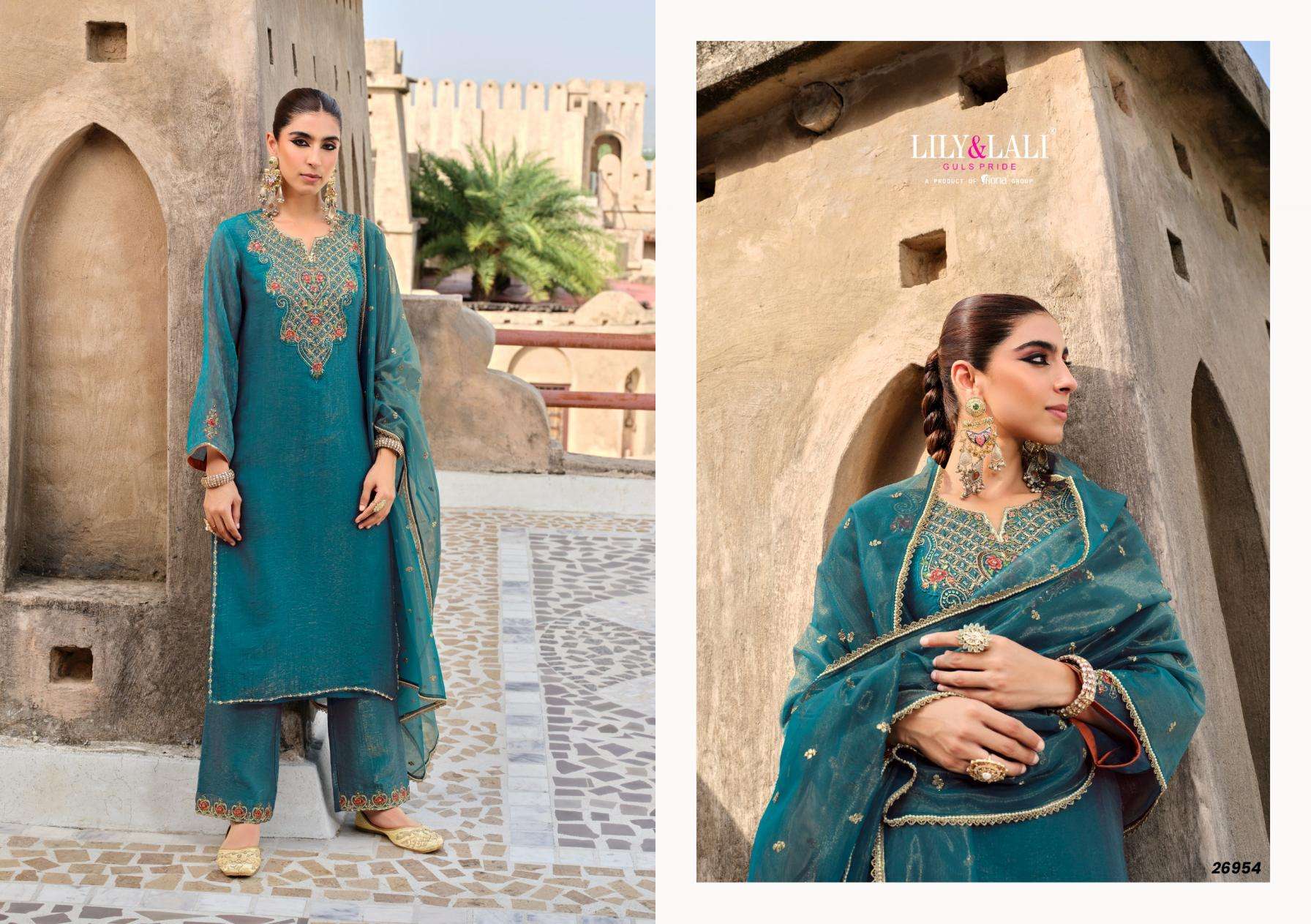 LILY & LALI PRESENTS DILBAR SIMMER SILK FANCY KURTIS CATALOG WHOLESALER AND EXPORTER IN SURAT