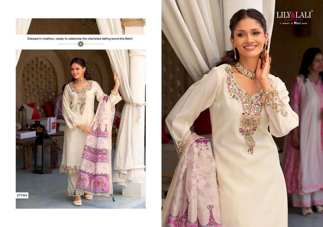 Lily & Lali Presents Mubarak Viscose Silk Fully Stitch Exclusive Kurti Pant With Dupatta Catalog Wholesaler and Exporter 