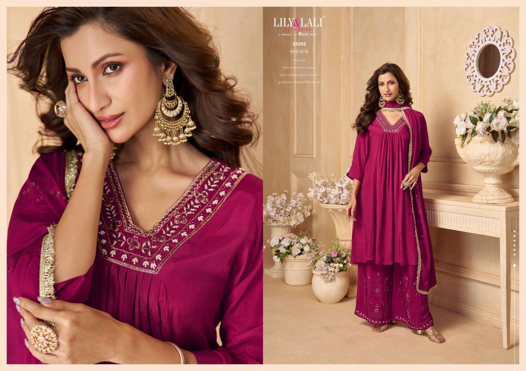 Lily & Lali Presents Ritika Natural Crepe Fully Stitch Party Wear Ladies Kurtis Catalog Wholesaler And Exporter In Surat