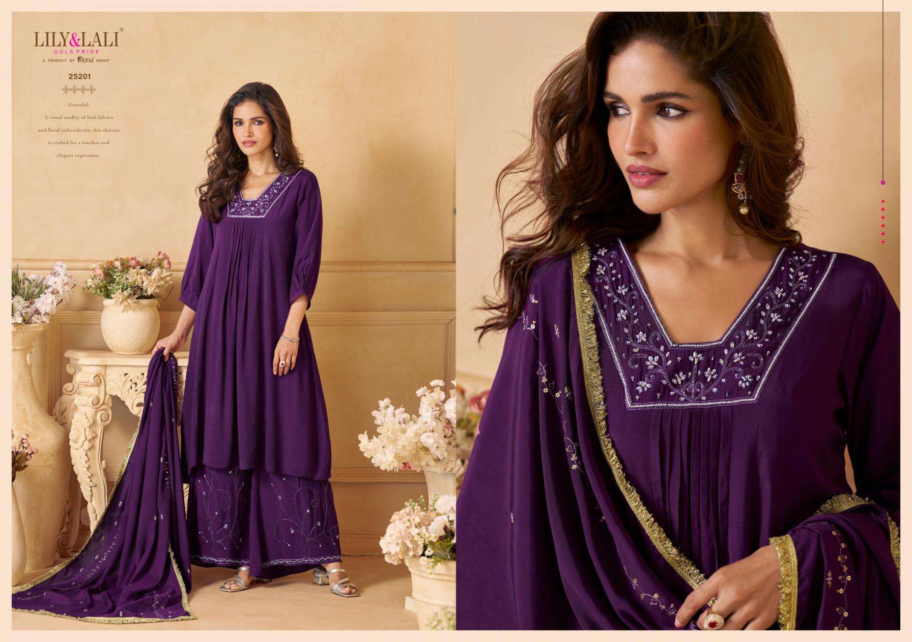 Lily & Lali Presents Ritika Natural Crepe Fully Stitch Party Wear Ladies Kurtis Catalog Wholesaler And Exporter In Surat