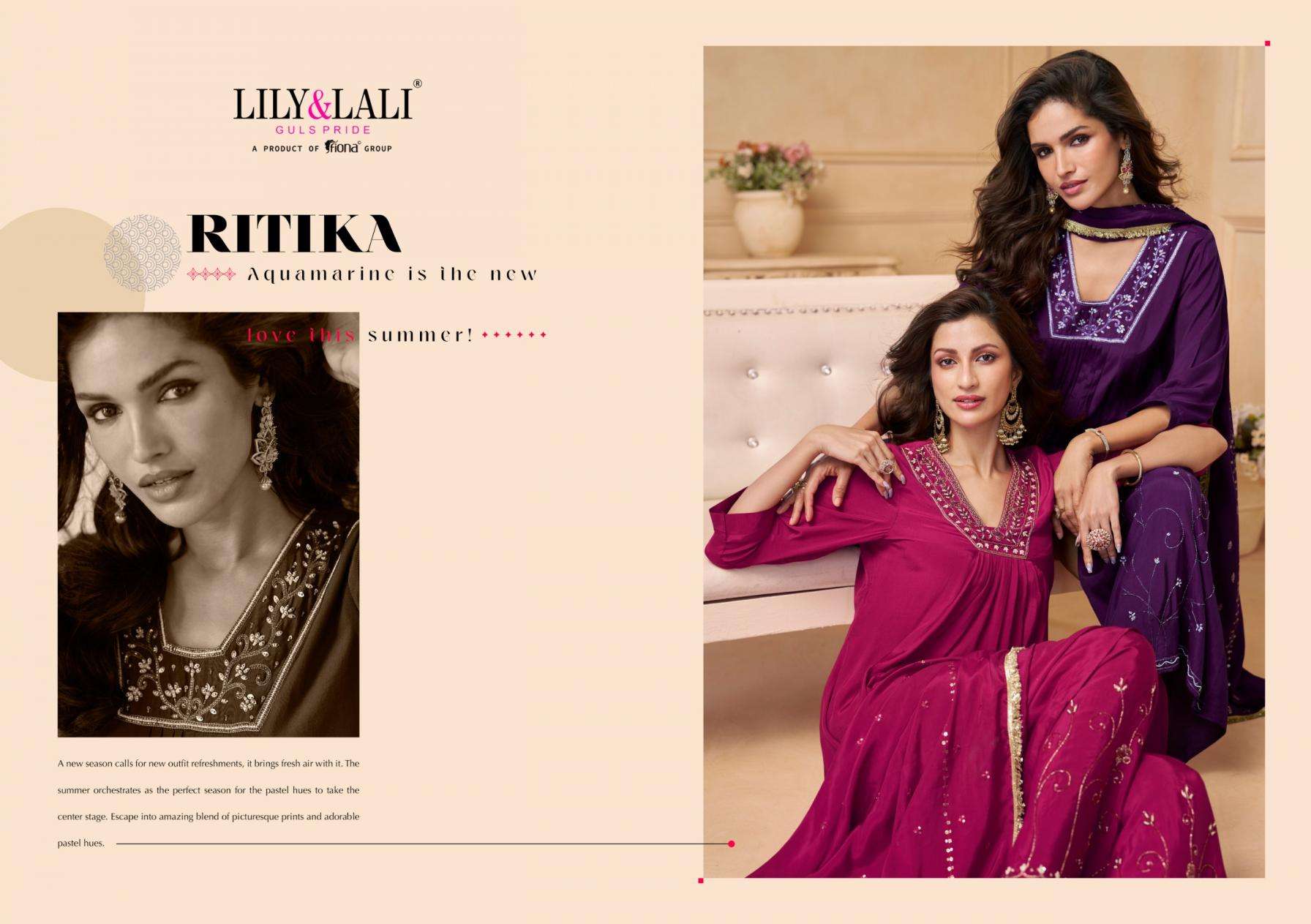Lily & Lali Presents Ritika Natural Crepe Fully Stitch Party Wear Ladies Kurtis Catalog Wholesaler And Exporter In Surat