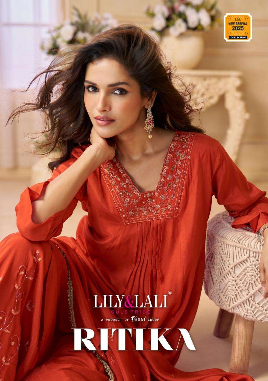 Lily & Lali Presents Ritika Natural Crepe Fully Stitch Party Wear Ladies Kurtis Catalog Wholesaler And Exporter In Surat