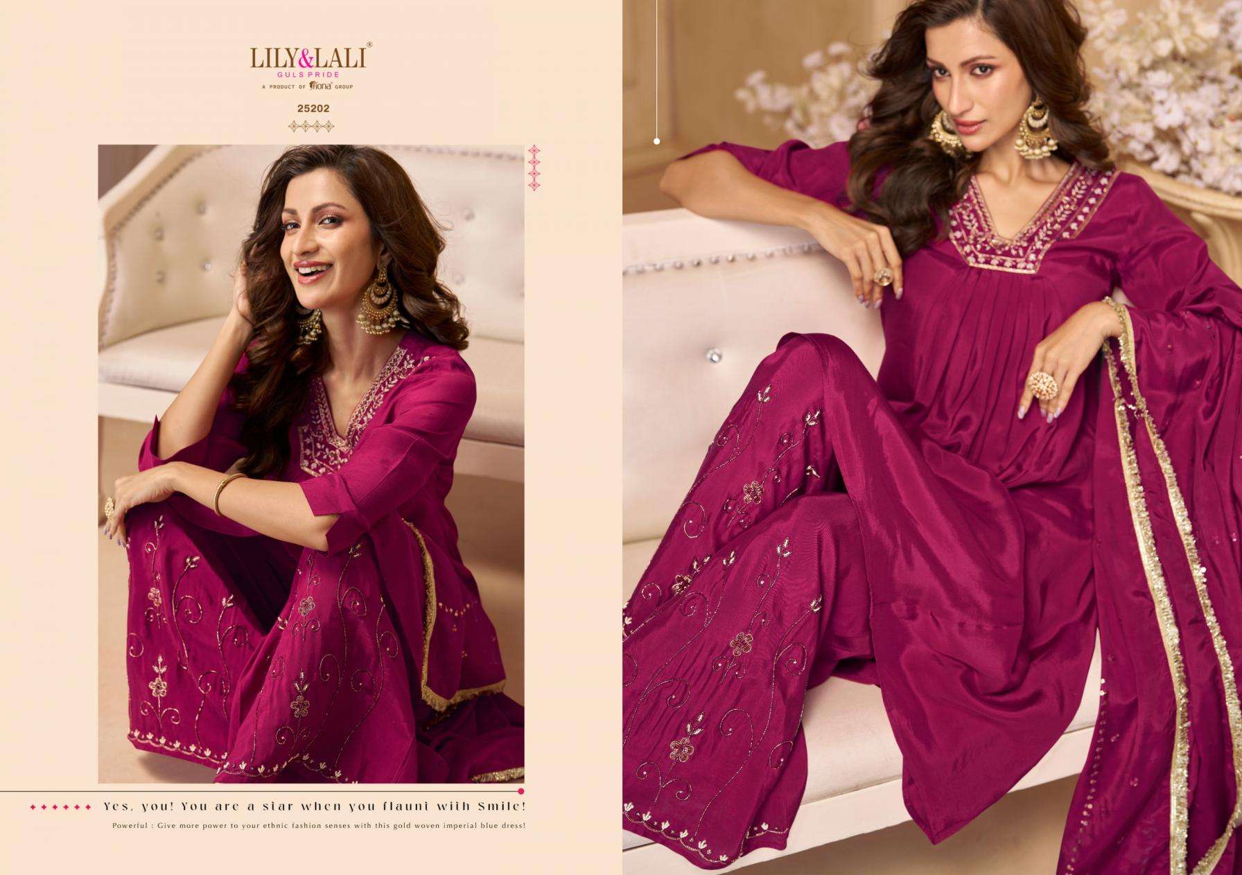 Lily & Lali Presents Ritika Natural Crepe Fully Stitch Party Wear Ladies Kurtis Catalog Wholesaler And Exporter In Surat