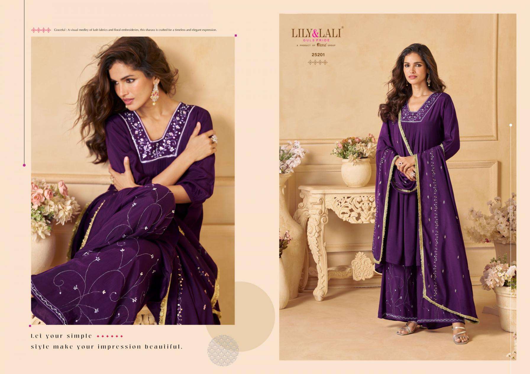 Lily & Lali Presents Ritika Natural Crepe Fully Stitch Party Wear Ladies Kurtis Catalog Wholesaler And Exporter In Surat