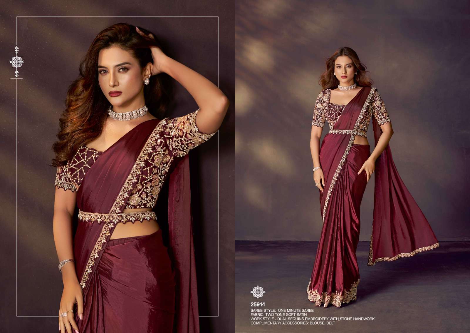 Mahotsav Presents Mohmanthan 25900 Series Celeste Exclusive Designer Ready To Wear Sarees Catalog Wholesaler And Exporter 