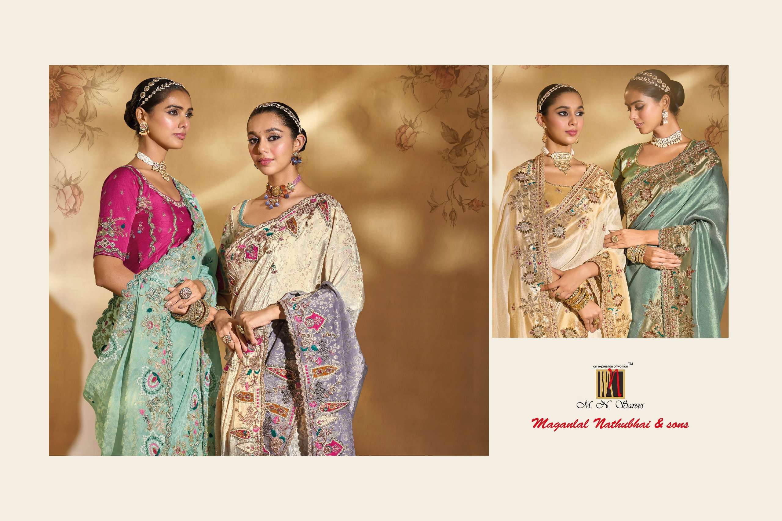 MN PRESENTS SHAHI POSHAK VOL-6 FANCY WEDDING WEAR AND FUNCTION WEAR SAREES CATALOG WHOLESLAER AND EXPORTER 