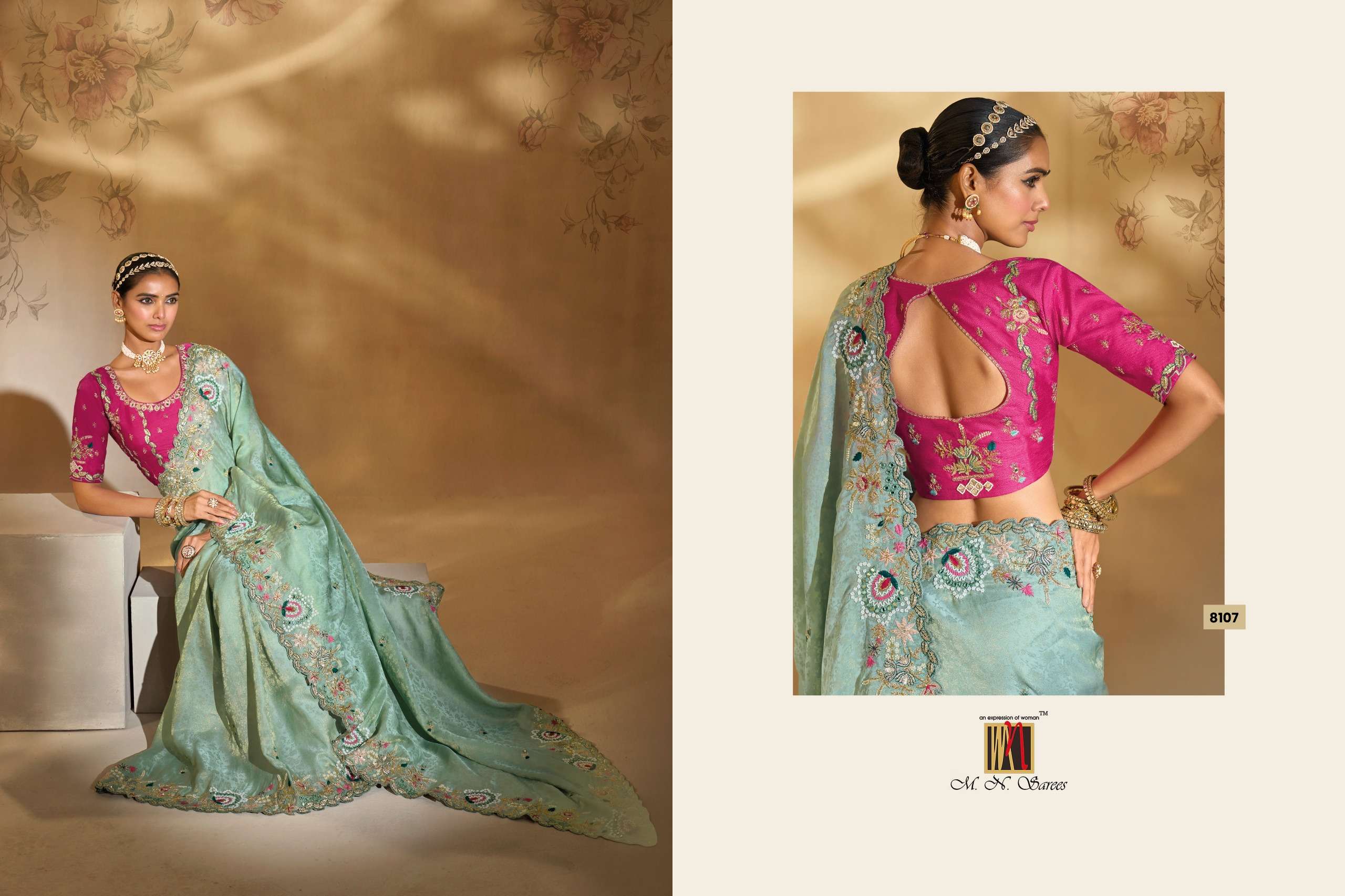 MN PRESENTS SHAHI POSHAK VOL-6 FANCY WEDDING WEAR AND FUNCTION WEAR SAREES CATALOG WHOLESLAER AND EXPORTER 