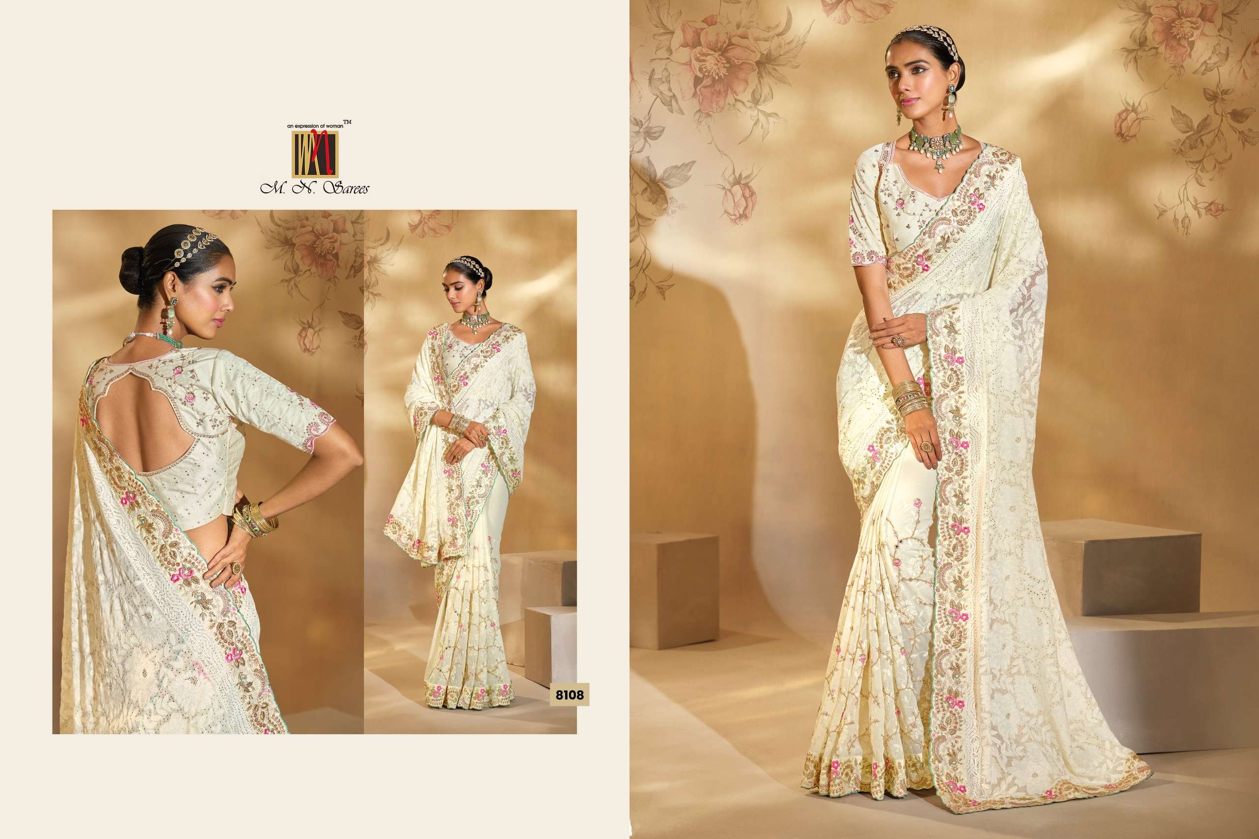 MN PRESENTS SHAHI POSHAK VOL-6 FANCY WEDDING WEAR AND FUNCTION WEAR SAREES CATALOG WHOLESLAER AND EXPORTER 