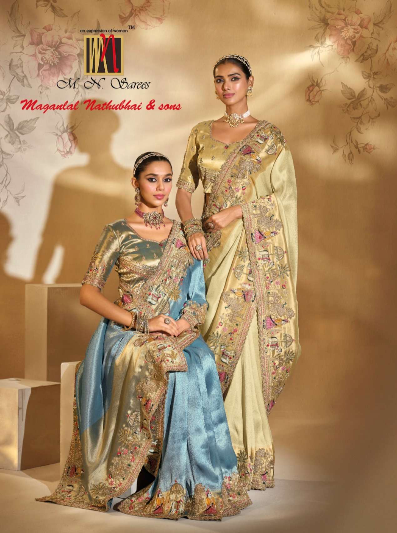 MN PRESENTS SHAHI POSHAK VOL-6 FANCY WEDDING WEAR AND FUNCTION WEAR SAREES CATALOG WHOLESLAER AND EXPORTER 