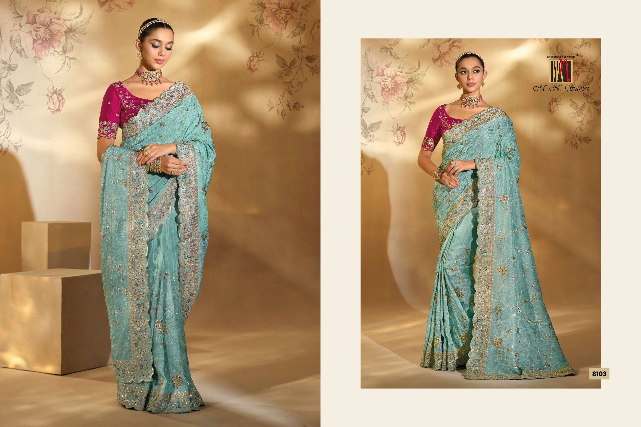 MN PRESENTS SHAHI POSHAK VOL-6 FANCY WEDDING WEAR AND FUNCTION WEAR SAREES CATALOG WHOLESLAER AND EXPORTER 