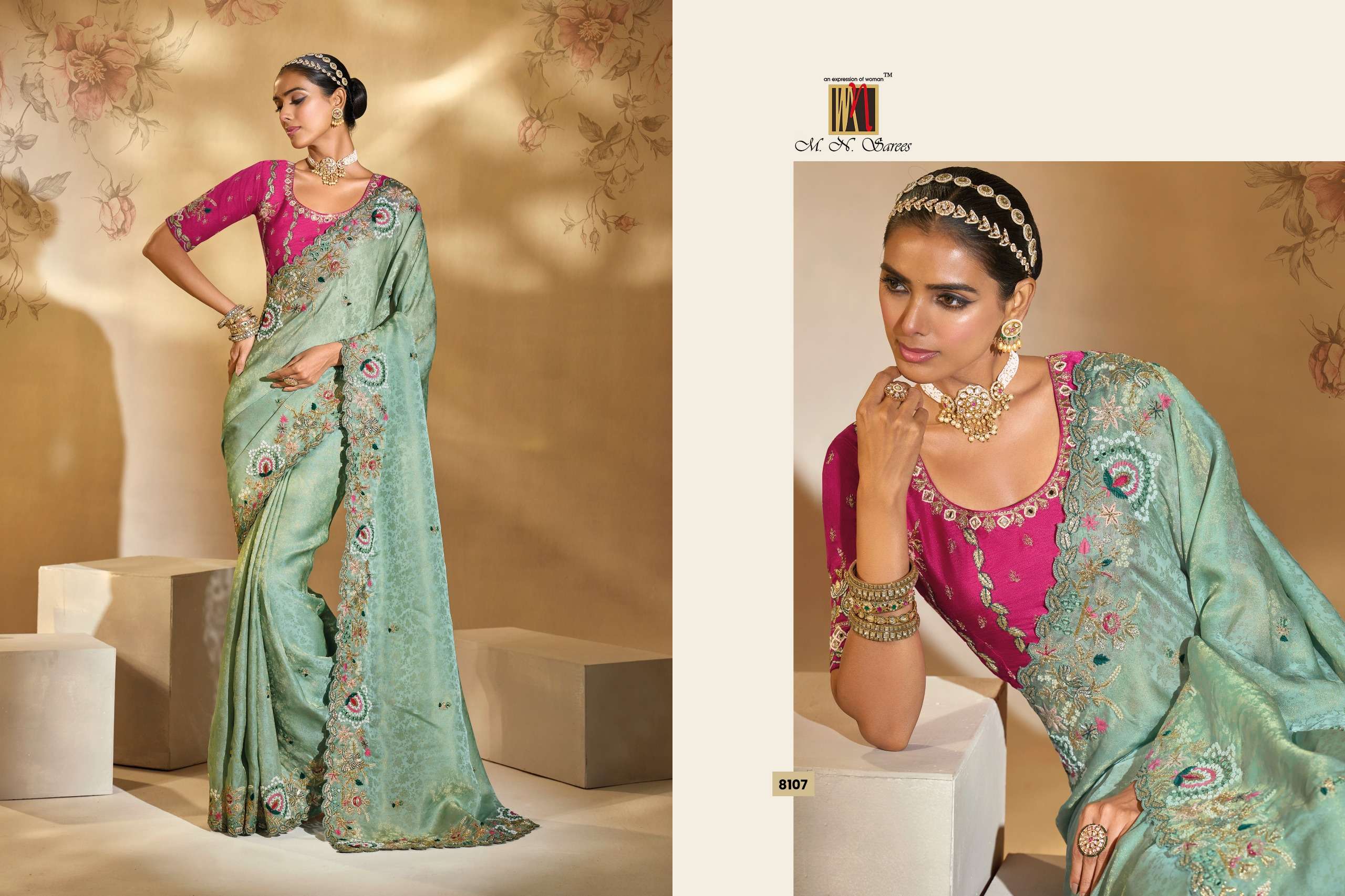 MN PRESENTS SHAHI POSHAK VOL-6 FANCY WEDDING WEAR AND FUNCTION WEAR SAREES CATALOG WHOLESLAER AND EXPORTER 