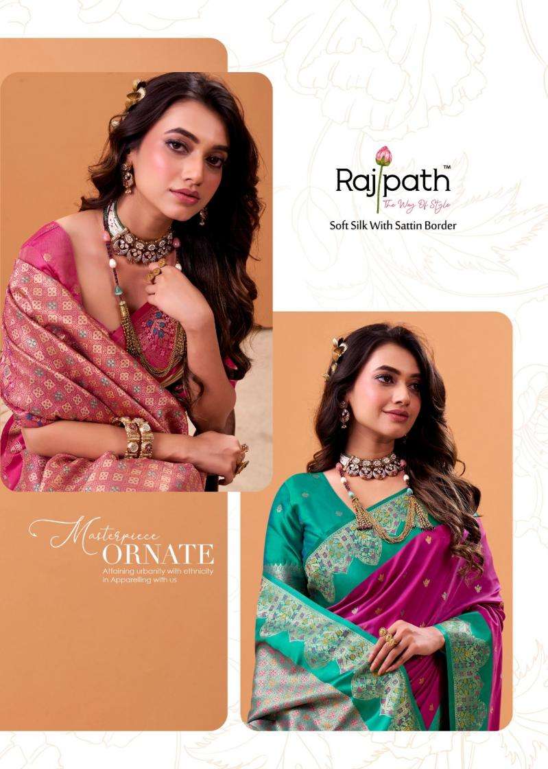 Rajpath Presents Taapi Ghat Satin Silk Traditional Sarees Perfect For Festivals Catalog Wholesaler And Exporter In Surat
