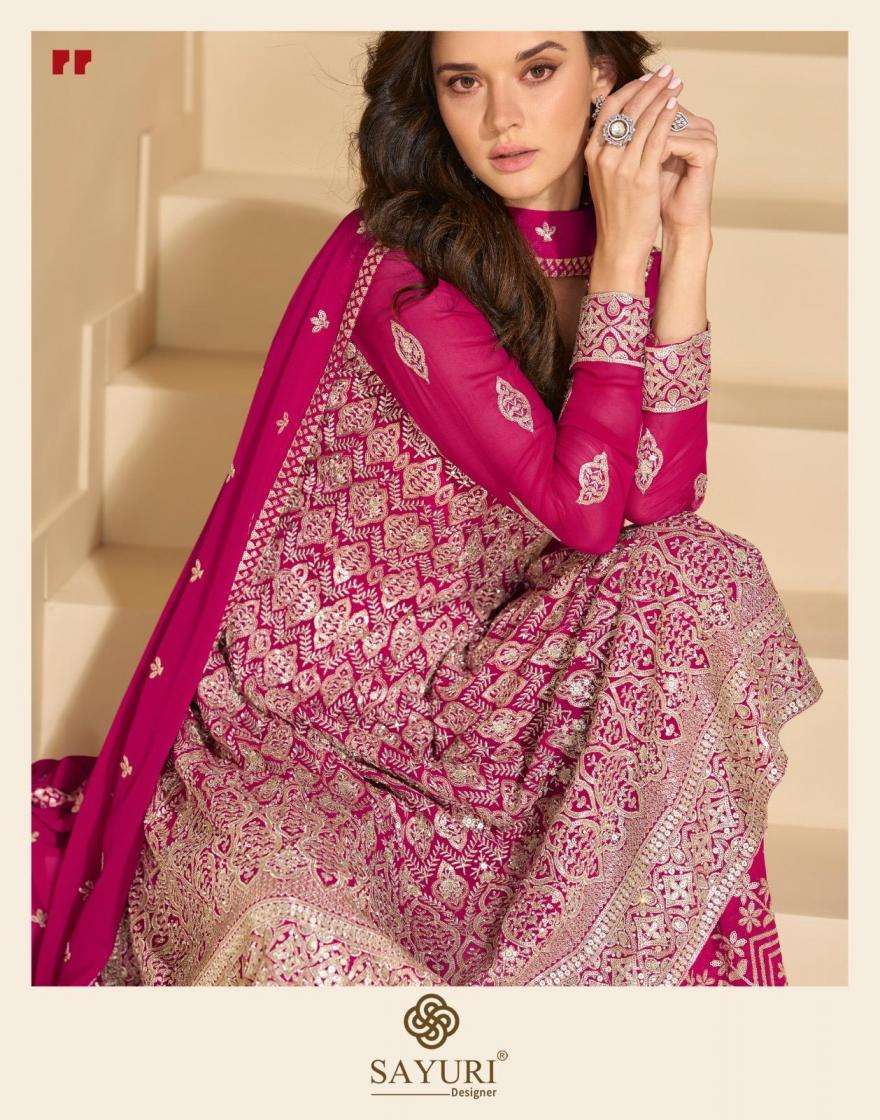 Sayuri Designer Presents Sargam Georgette Readymade Designer Kurti Plazzo Dupatta Catalog Wholesaler And Exporter 