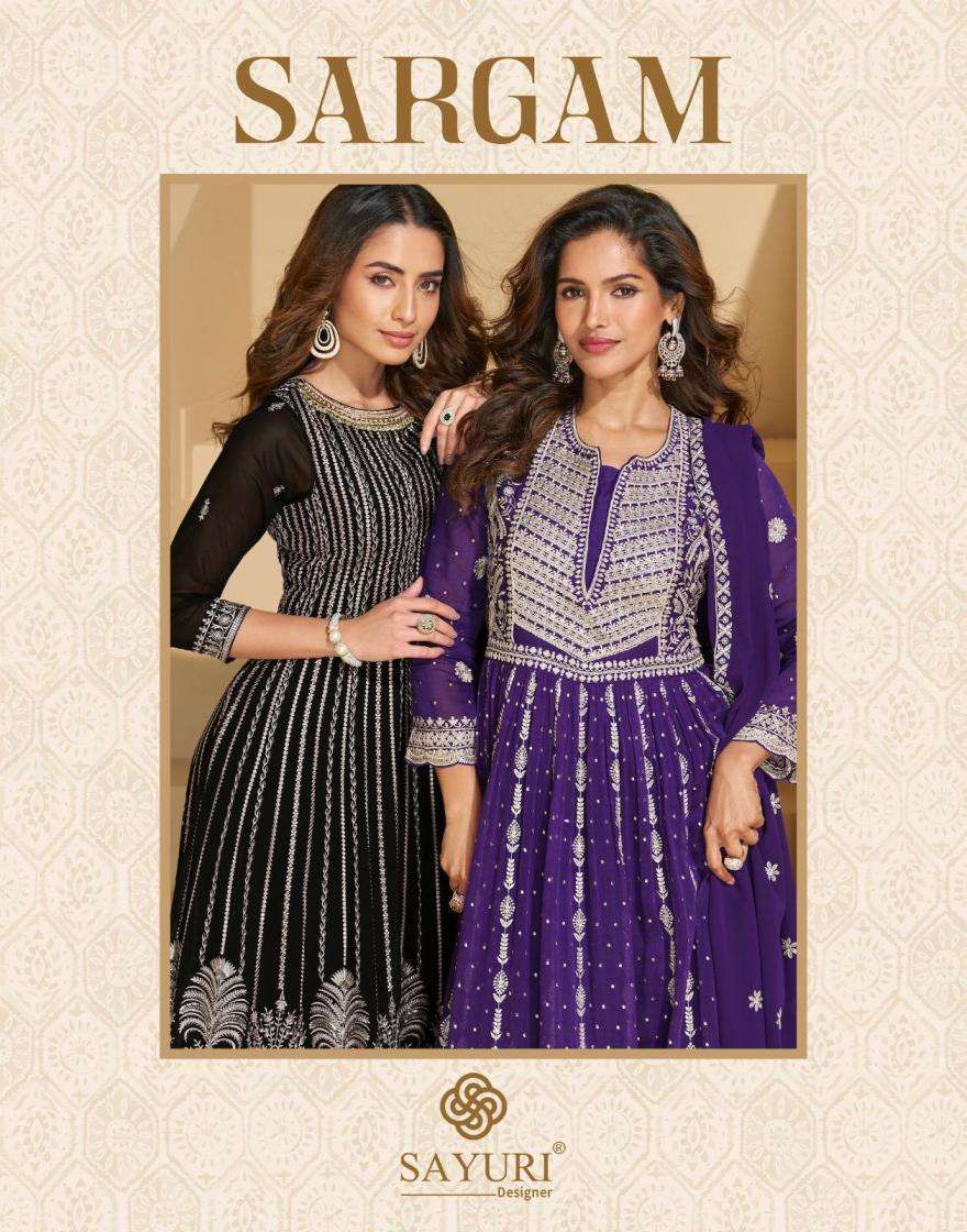 Sayuri Designer Presents Sargam Georgette Readymade Designer Kurti Plazzo Dupatta Catalog Wholesaler And Exporter 