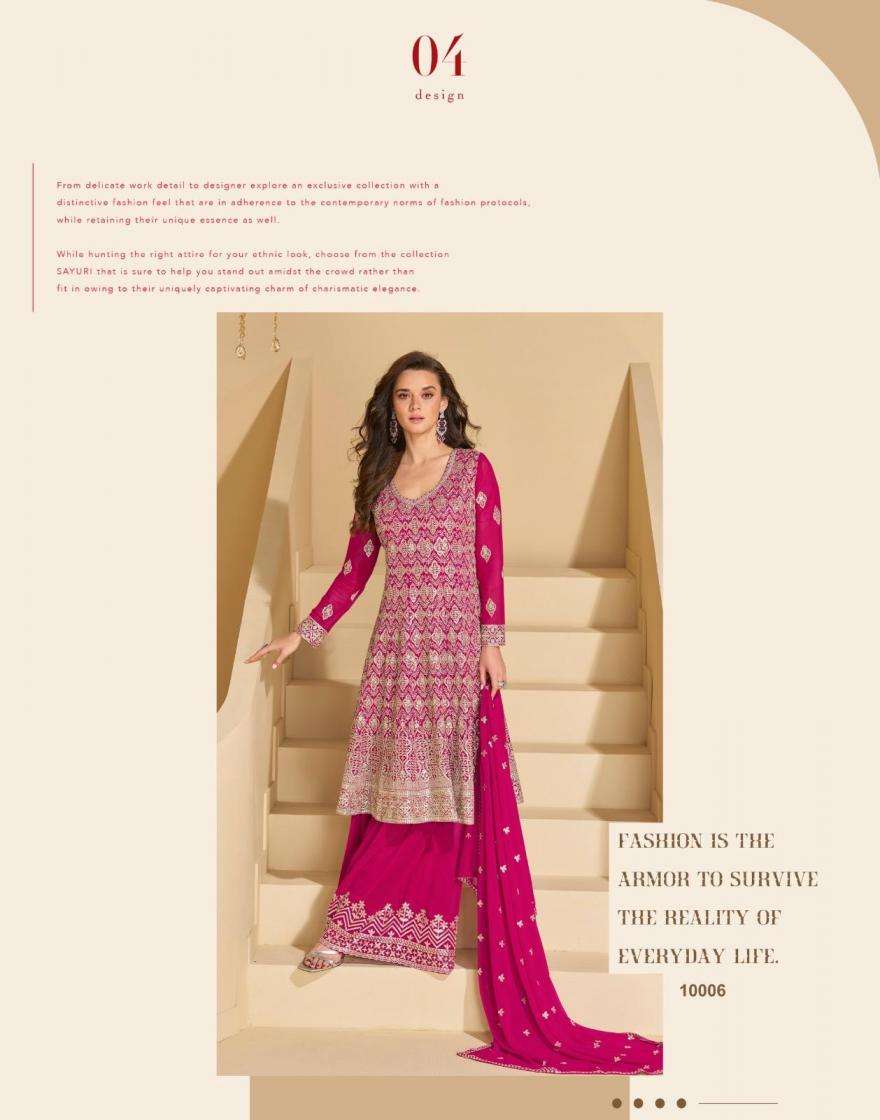 Sayuri Designer Presents Sargam Georgette Readymade Designer Kurti Plazzo Dupatta Catalog Wholesaler And Exporter 