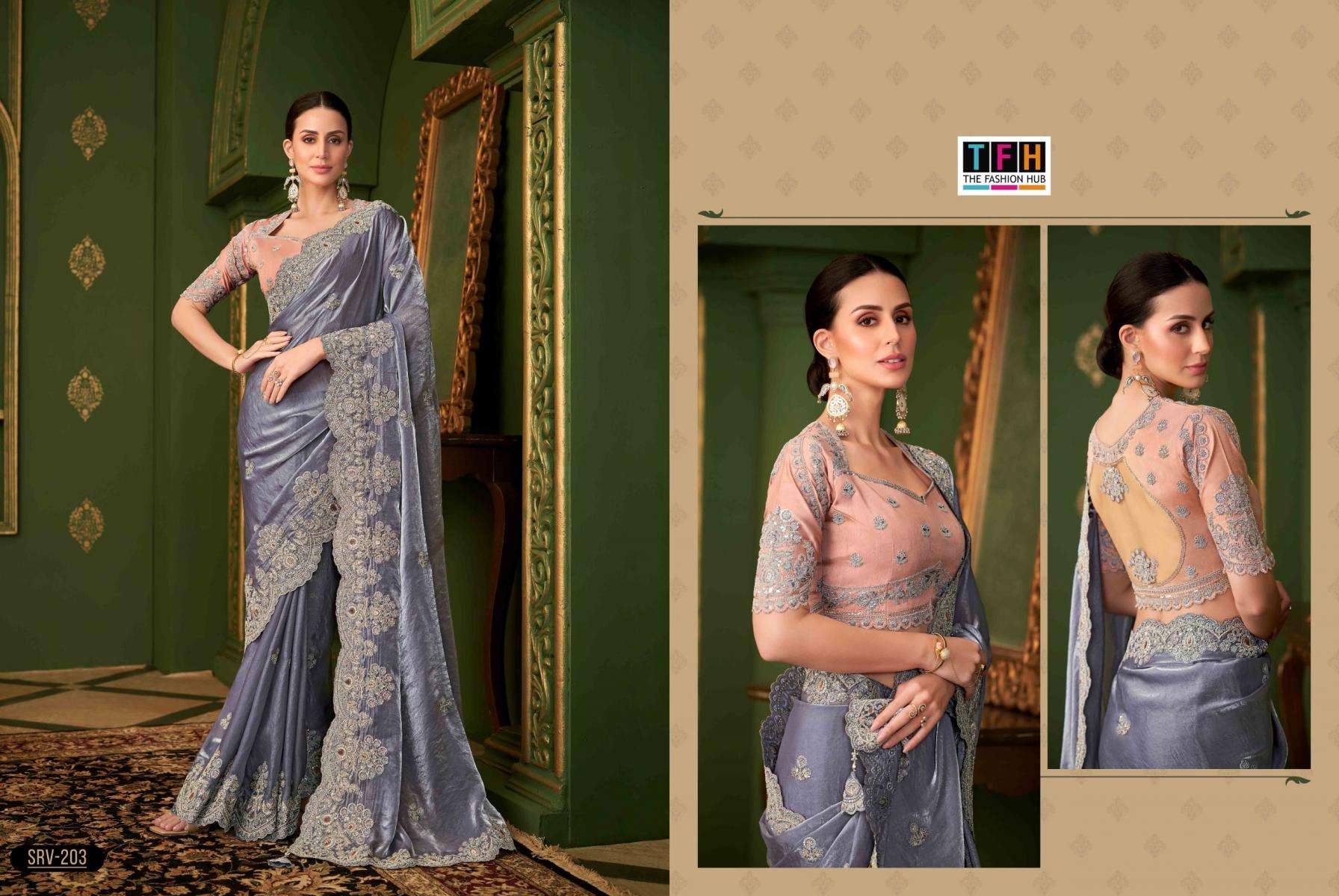tfh presents sarvaratna vol 2 occasion wear 201-212 georgette silk sarees catalog collection