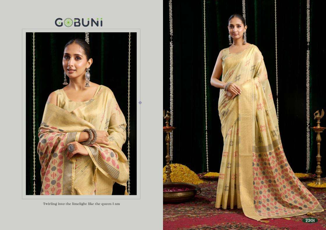 Gobuni Presents Shikha Traditional Lightweight Spun Cotton Saree Catalog Wholesaler And Exporter 