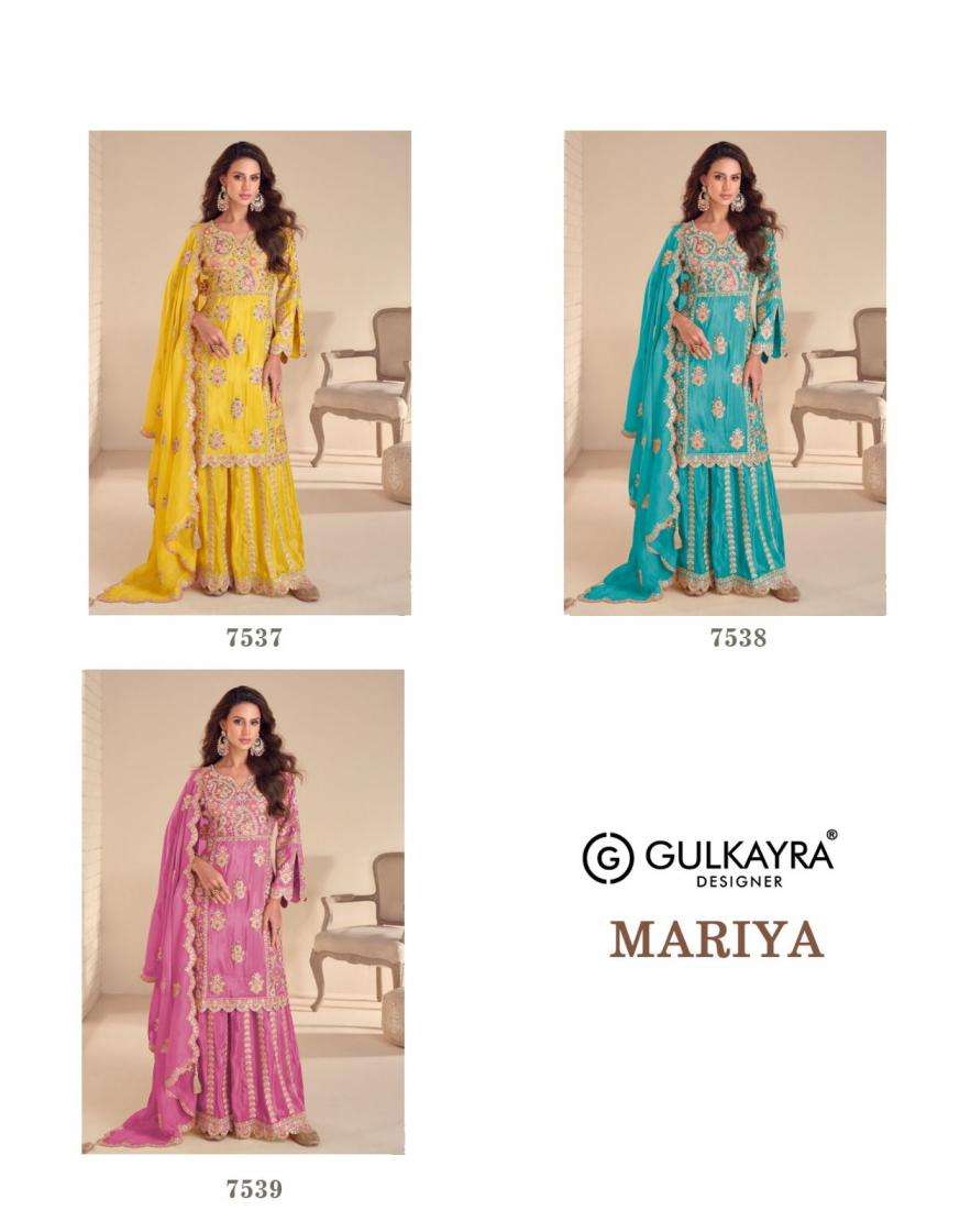 Gulkayra Designer Presents Mariya Fully Stitch Simar Occasion Wear Plazzo Kurti With Dupatta Catalog Wholesaler And Exporter 