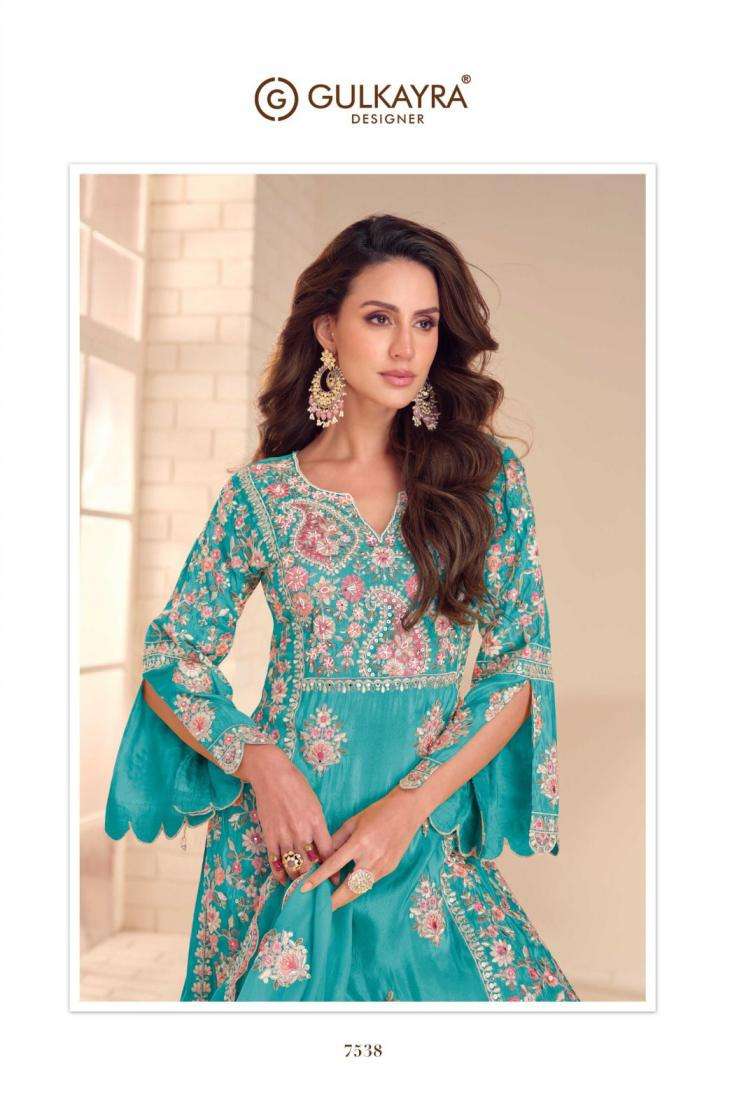 Gulkayra Designer Presents Mariya Fully Stitch Simar Occasion Wear Plazzo Kurti With Dupatta Catalog Wholesaler And Exporter 