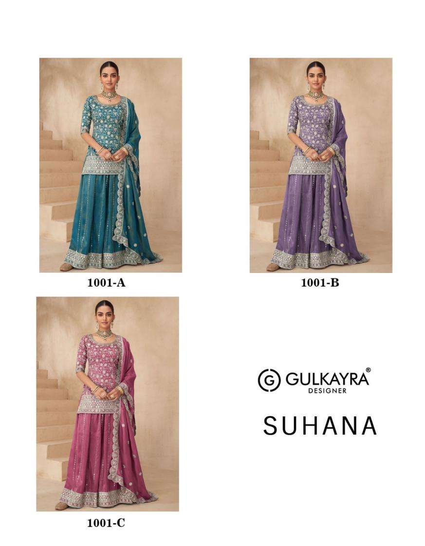 Gulkayra Designer Presents Suhana Fully Stitch Exclusicve Simar Silk Plazzo Dress Catalog Wholesaler And Exporter 