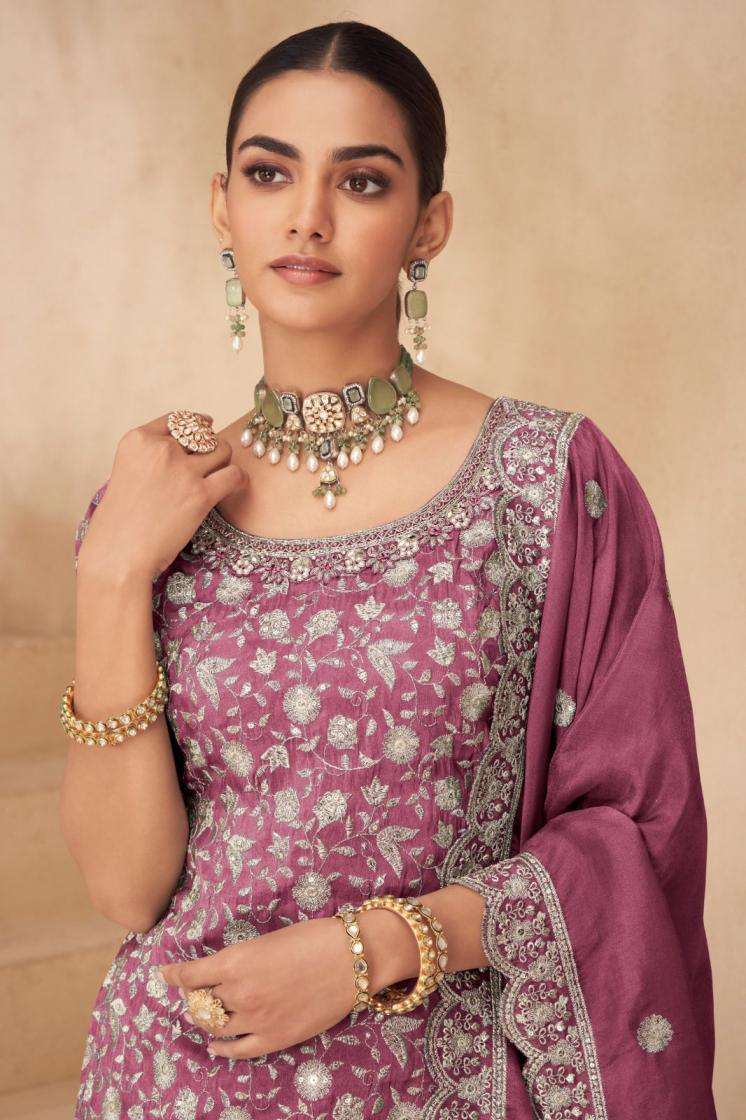 Gulkayra Designer Presents Suhana Fully Stitch Exclusicve Simar Silk Plazzo Dress Catalog Wholesaler And Exporter 