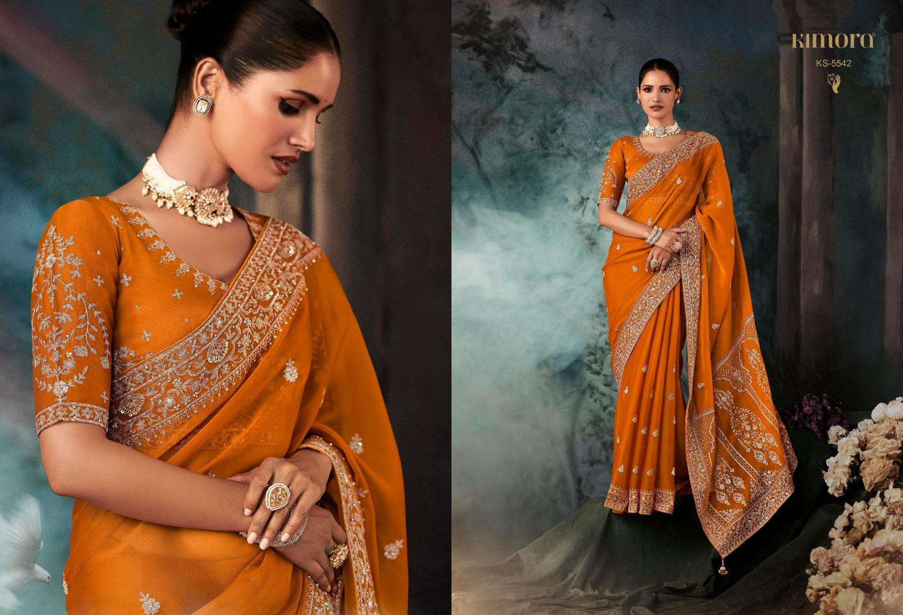 Kimora Presents Bridal Premium Fancy Traditional Saree For Womens Catalog Wholesaler And Exporter 