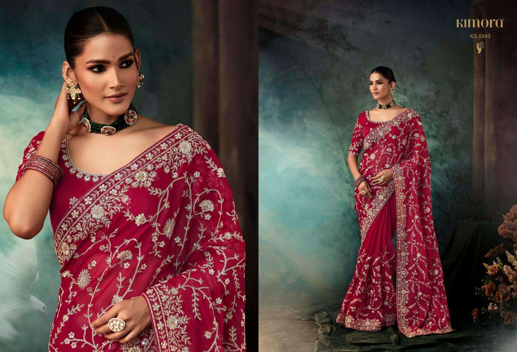 Kimora Presents Bridal Premium Fancy Traditional Saree For Womens Catalog Wholesaler And Exporter 
