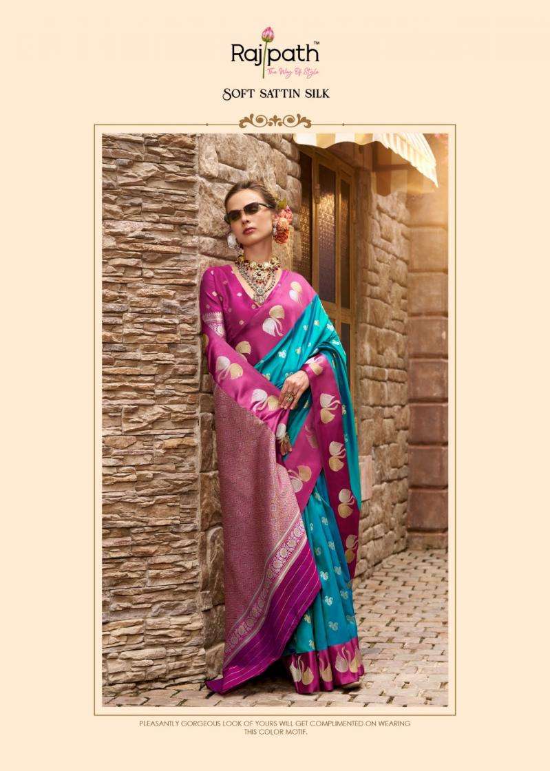 Rajpath Presents Sindhu Ghat Traditional Satin Silk Sarees Catalog Wholesaler And Exporter In Surat