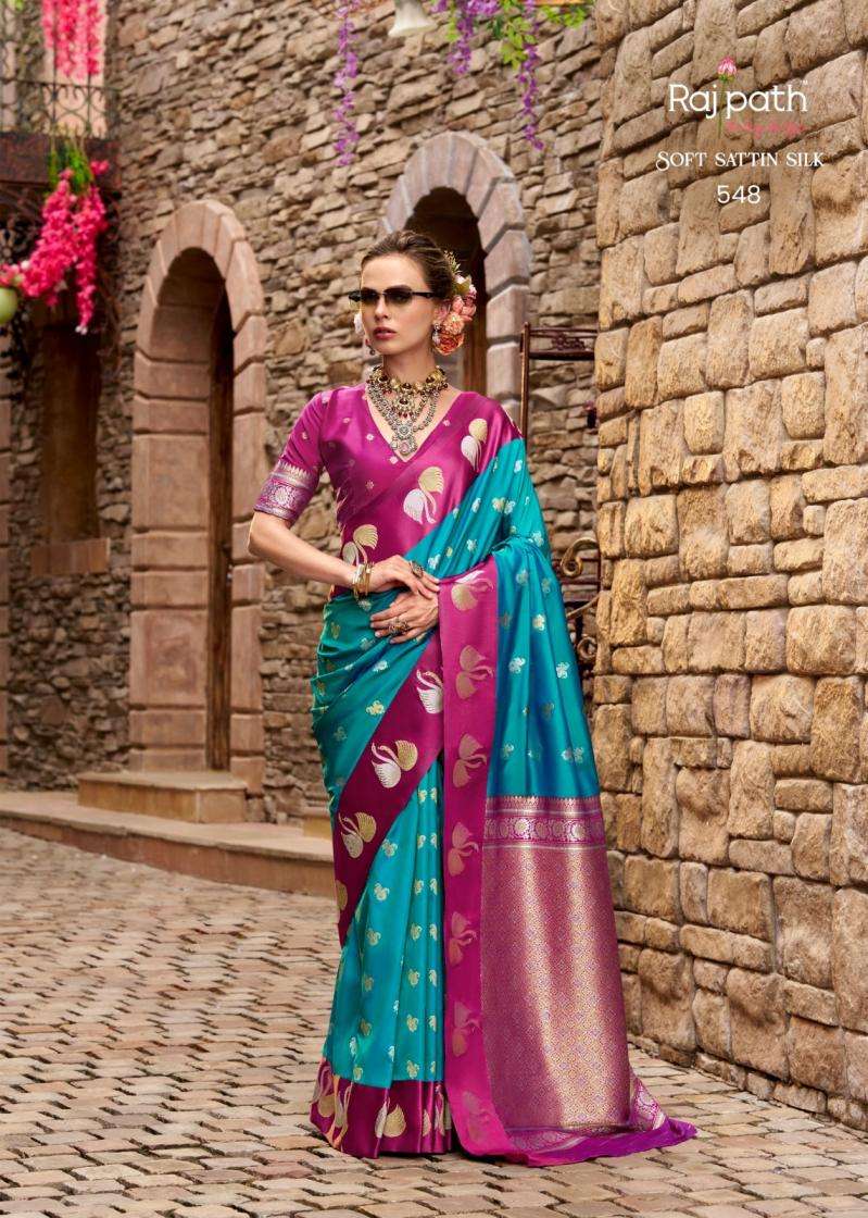 Rajpath Presents Sindhu Ghat Traditional Satin Silk Sarees Catalog Wholesaler And Exporter In Surat