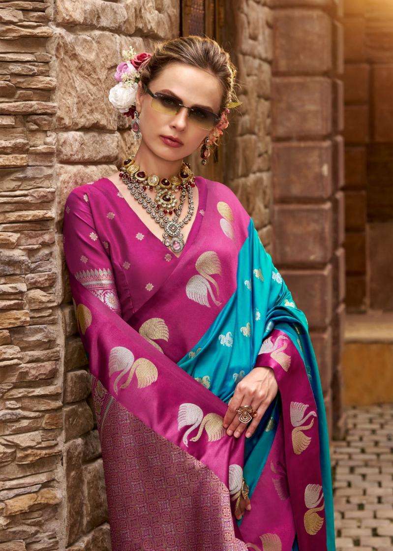 Rajpath Presents Sindhu Ghat Traditional Satin Silk Sarees Catalog Wholesaler And Exporter In Surat