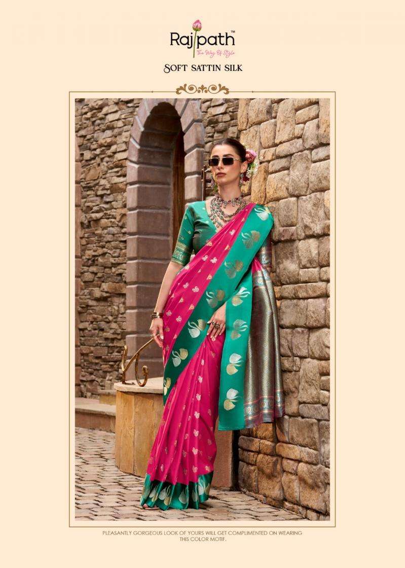 Rajpath Presents Sindhu Ghat Traditional Satin Silk Sarees Catalog Wholesaler And Exporter In Surat