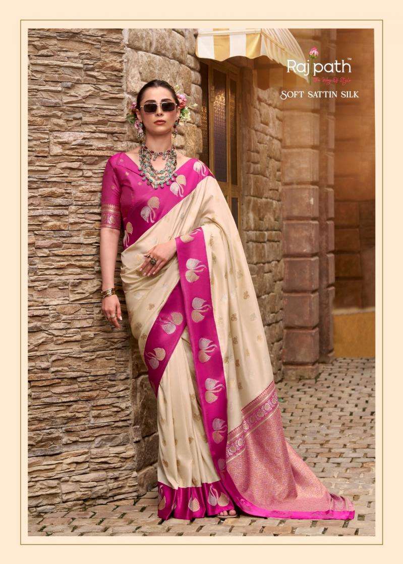 Rajpath Presents Sindhu Ghat Traditional Satin Silk Sarees Catalog Wholesaler And Exporter In Surat