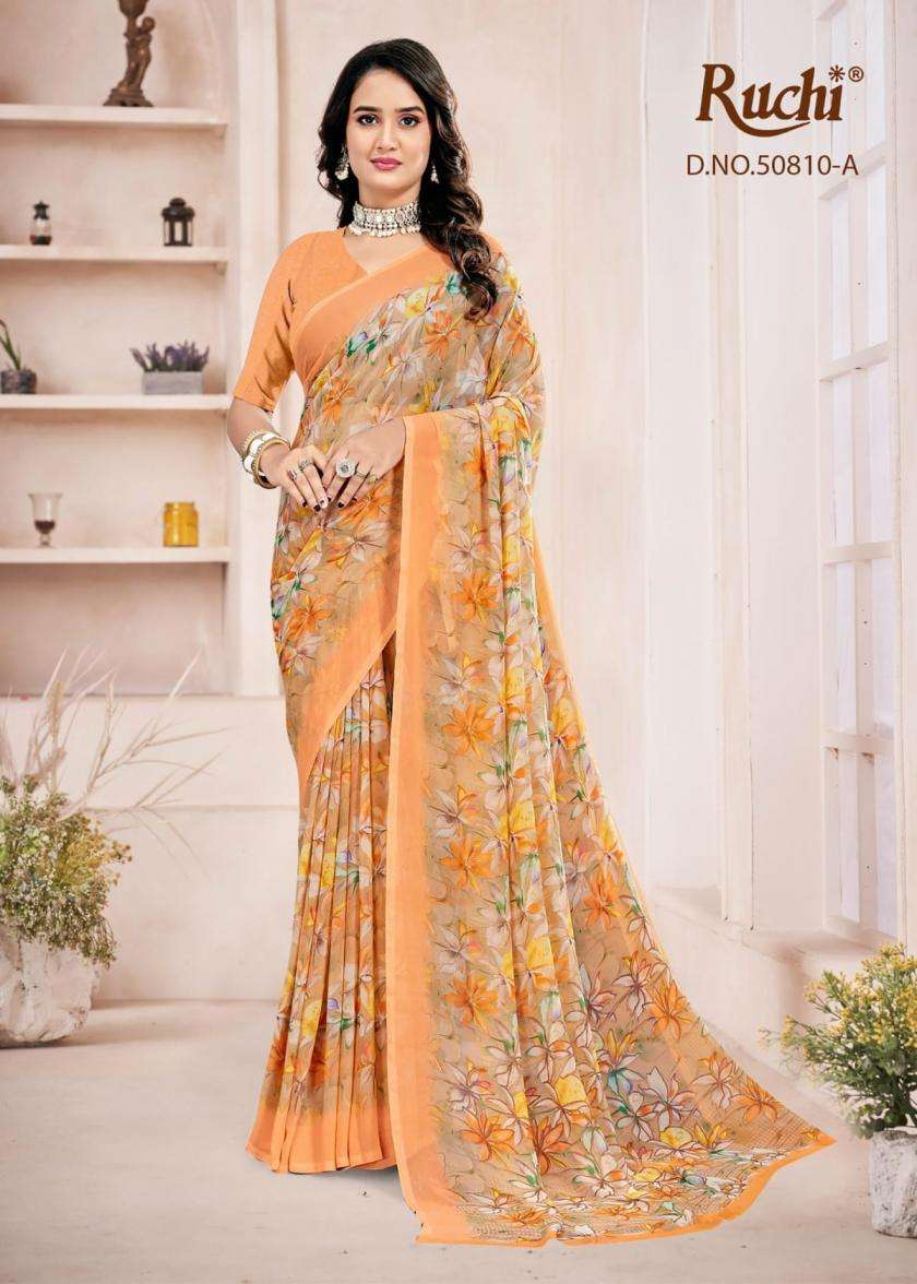 ruchi presents ragaa georgette vol 27 casual wear sarees catalog