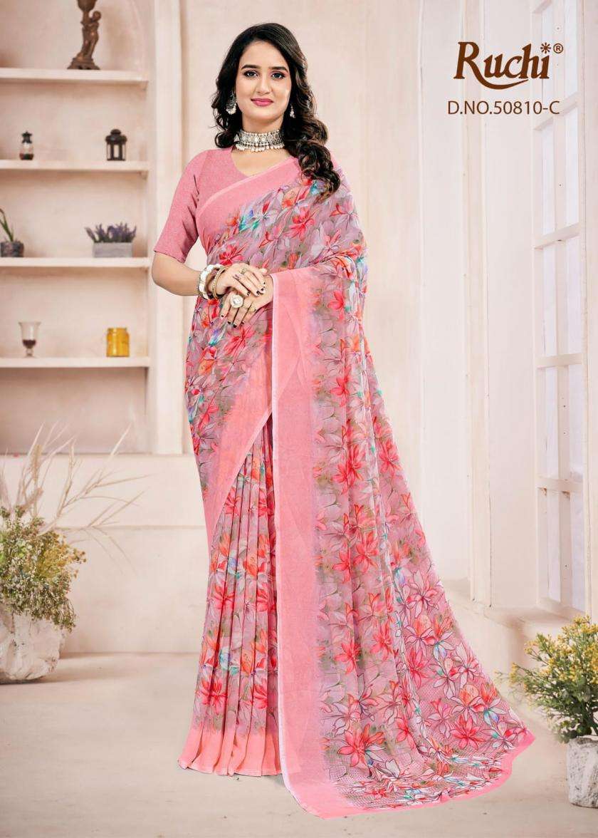 ruchi presents ragaa georgette vol 27 casual wear sarees catalog