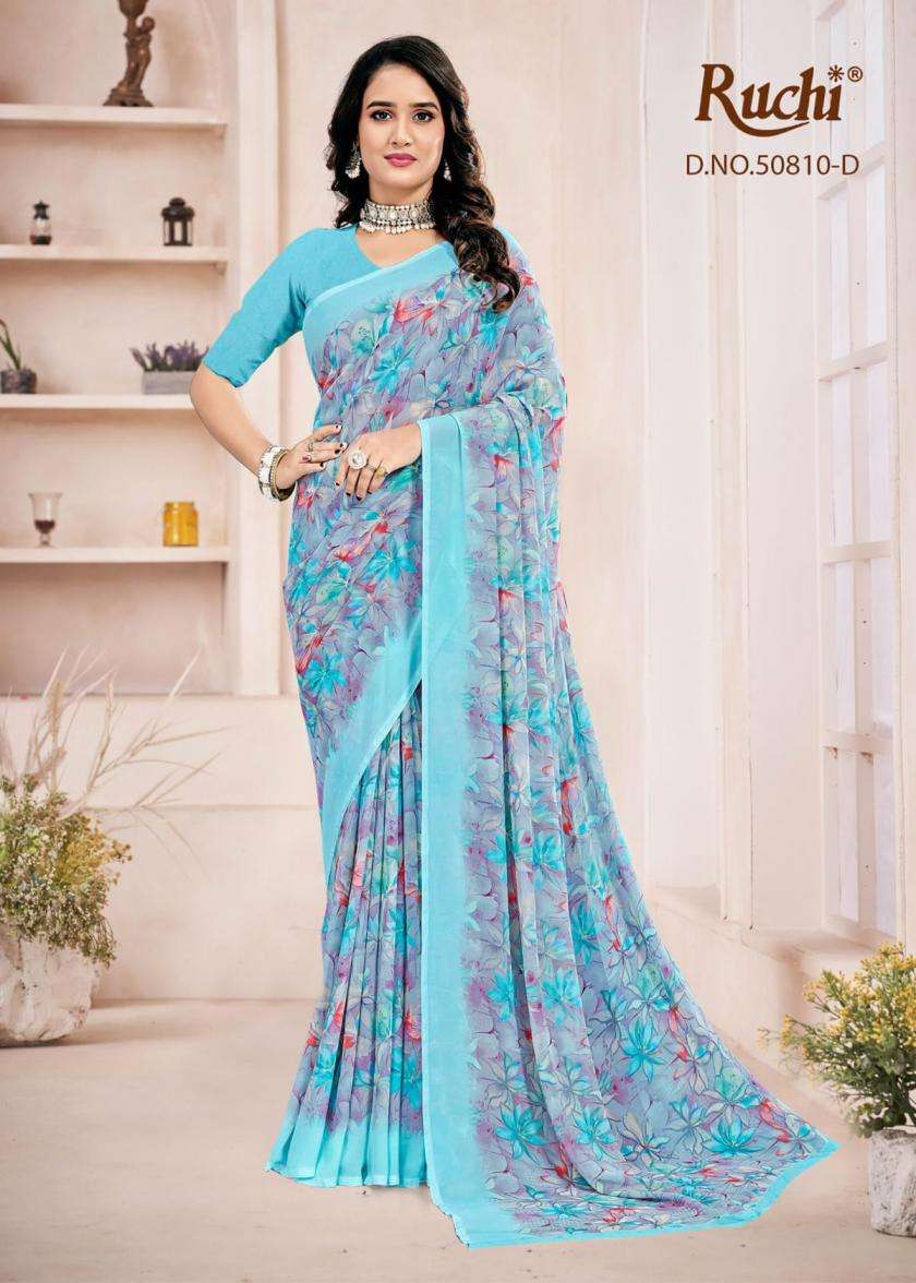 ruchi presents ragaa georgette vol 27 casual wear sarees catalog