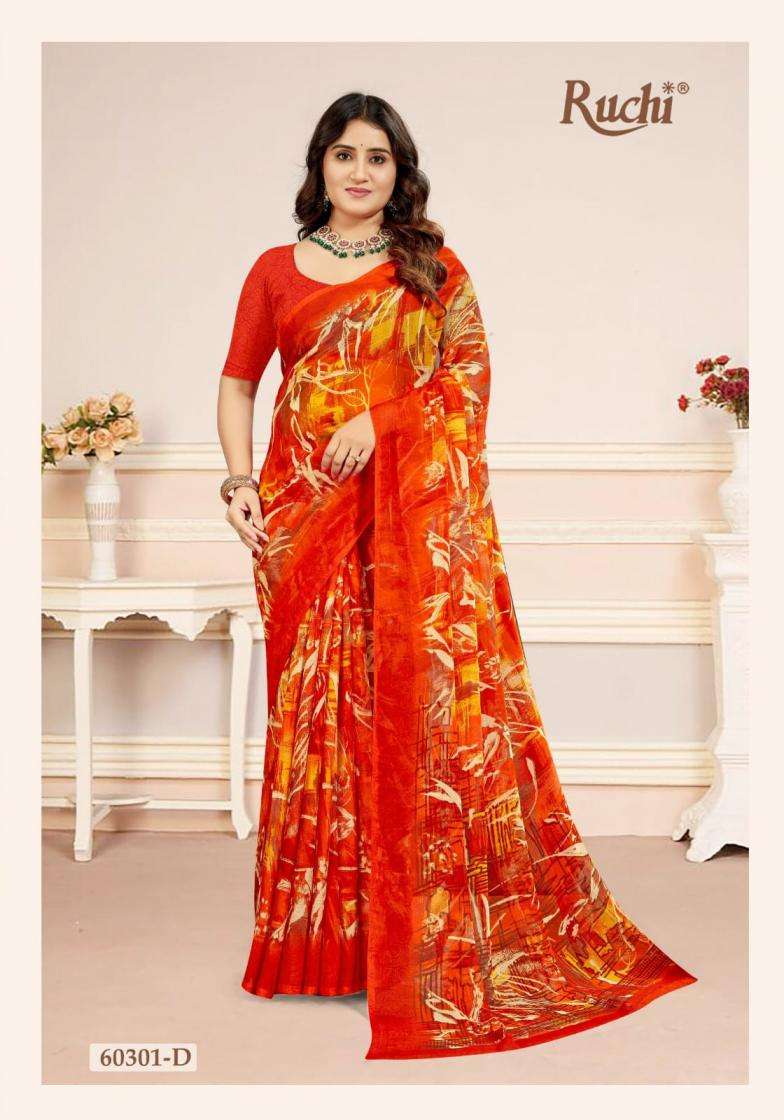 Ruchi Presents Star Chiffon Vol -218 Shop Trendy Chiffon Sarees Catalog Wholesaler And Exporter In Surat 