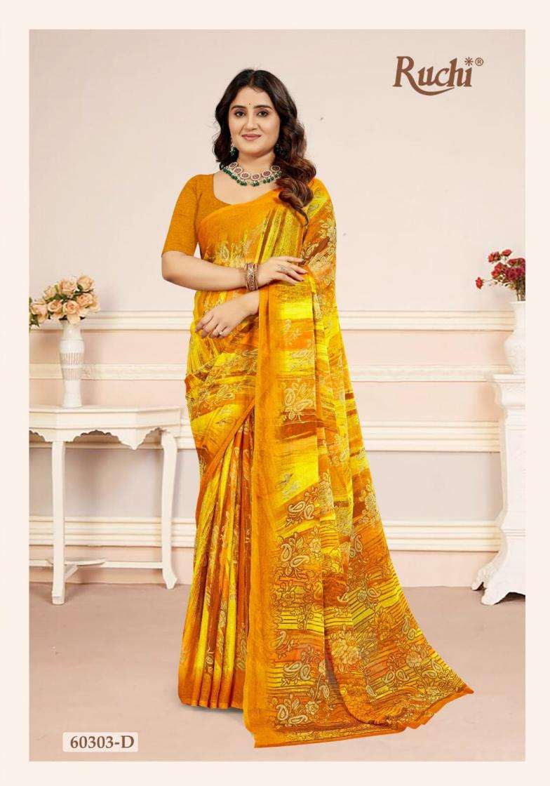 Ruchi Presents Star Chiffon Vol -218 Shop Trendy Chiffon Sarees Catalog Wholesaler And Exporter In Surat 