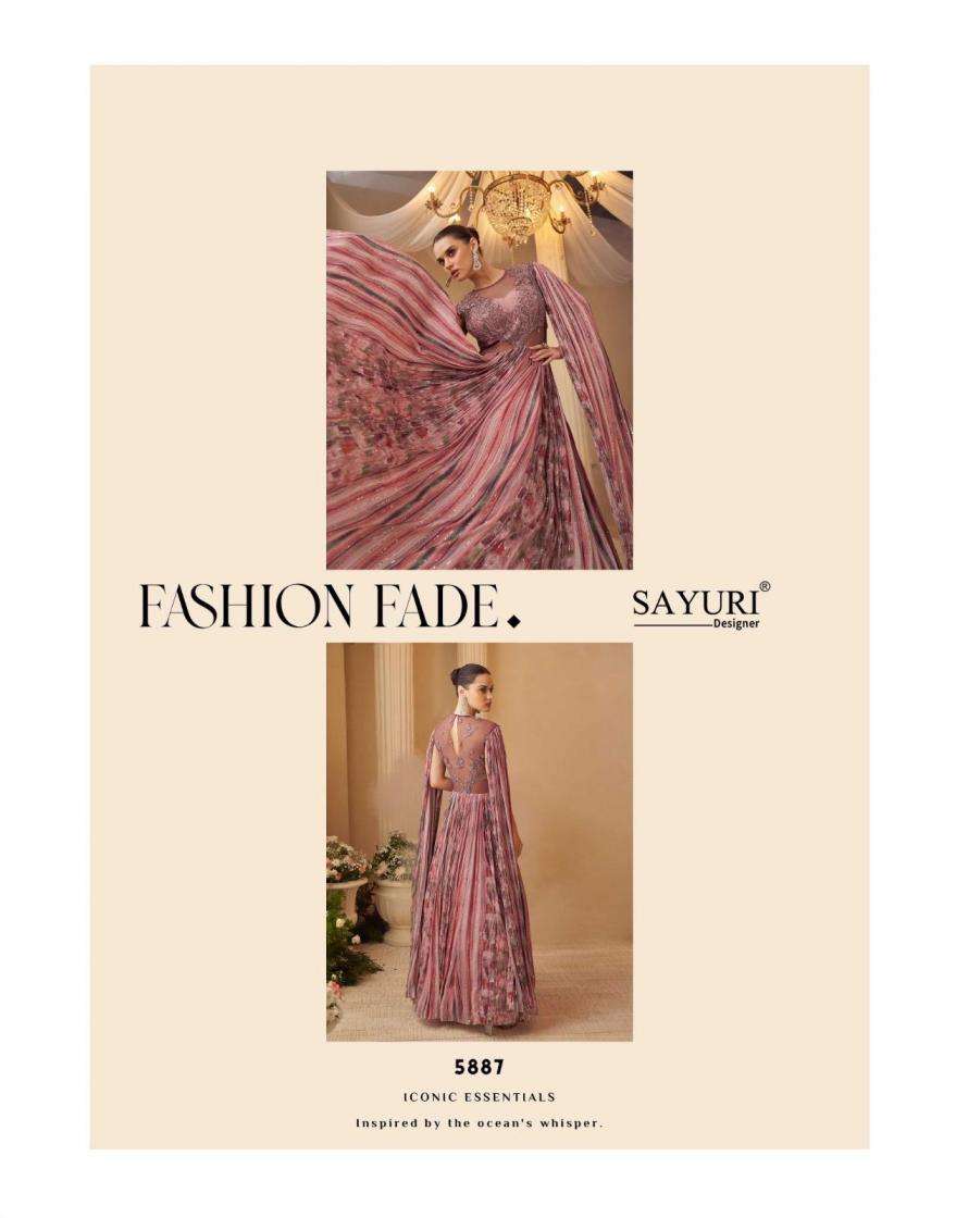 Sayuri Designer Presents Aarohi Readymade Chinon Silk Party Wear Gown With Cancan Catalog Wholesaler And Exporter 