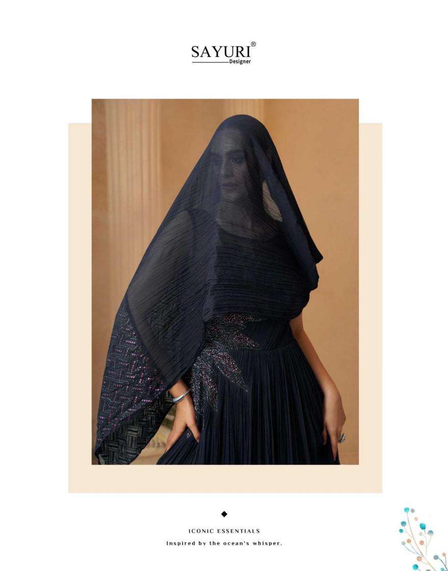 Sayuri Designer Presents Aarohi Readymade Chinon Silk Party Wear Gown With Cancan Catalog Wholesaler And Exporter 