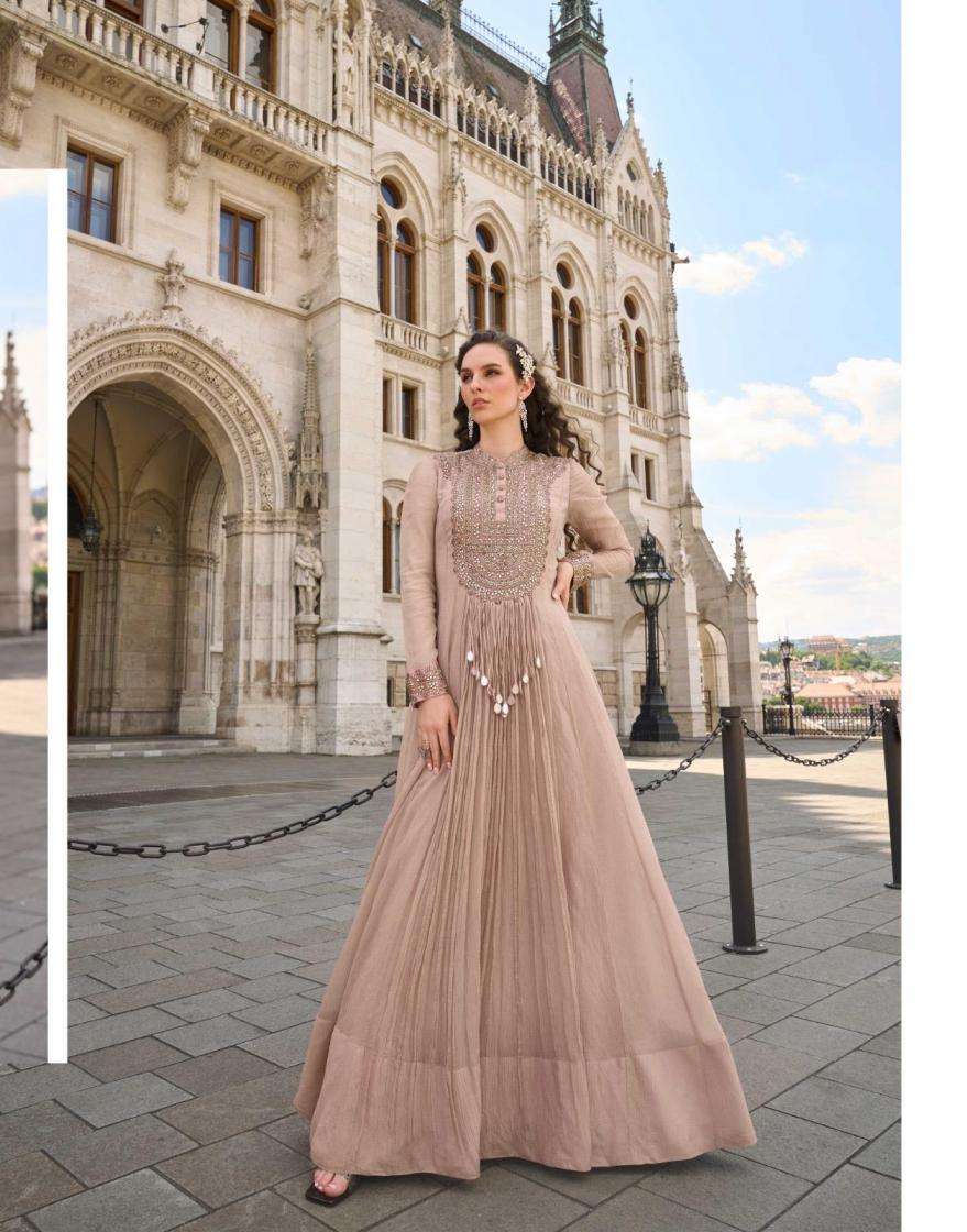 Sayuri Designer Presents Jhalak Crush Silk Readymade Exclusive Gown With Dupatta Catalog wholesaler And Exporter 