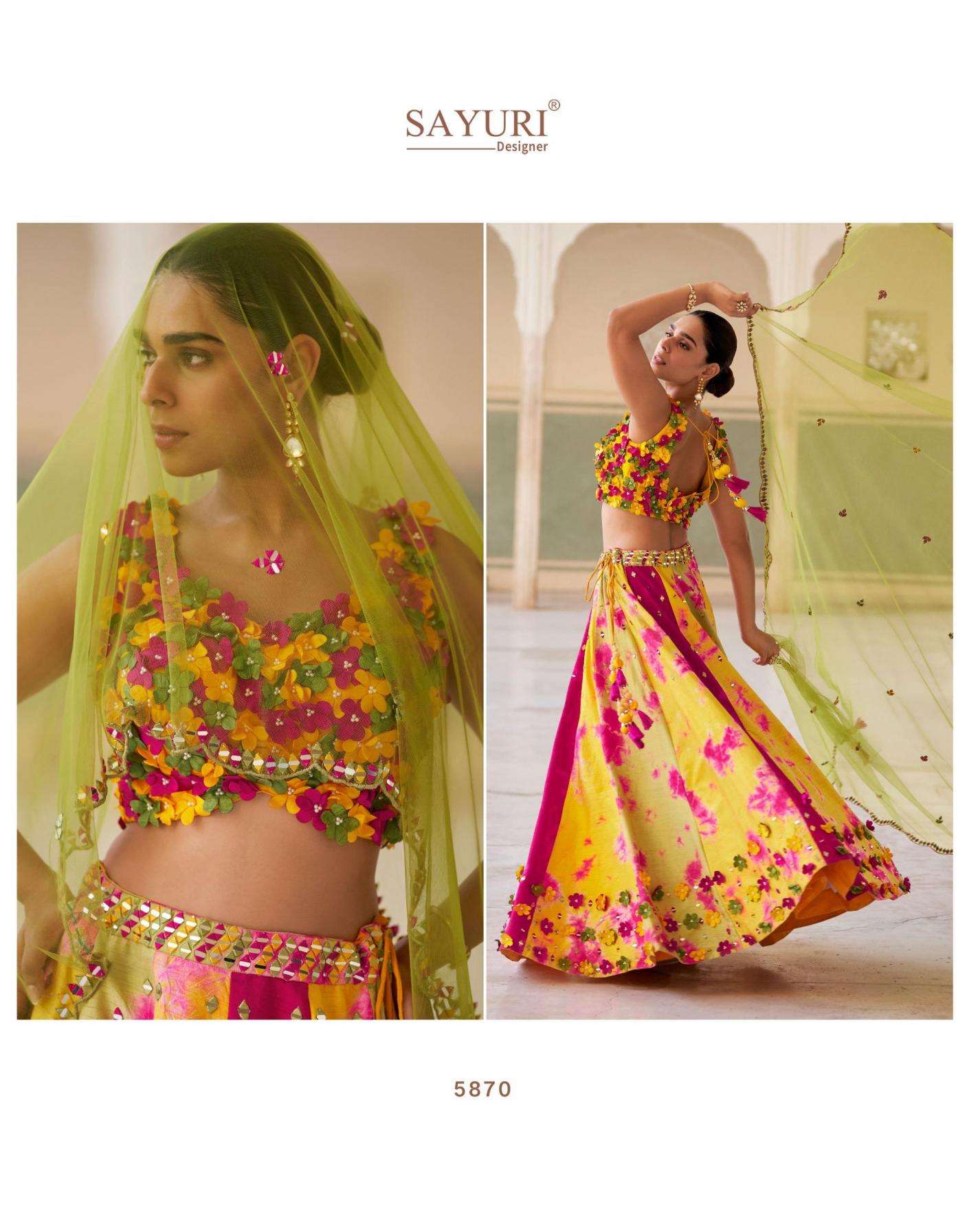 Sayuri Designer Presents Qayaamat Readymade Exclusive Chinon Wedding Lehengas Catalog Wholesaler And Exporter In Surat