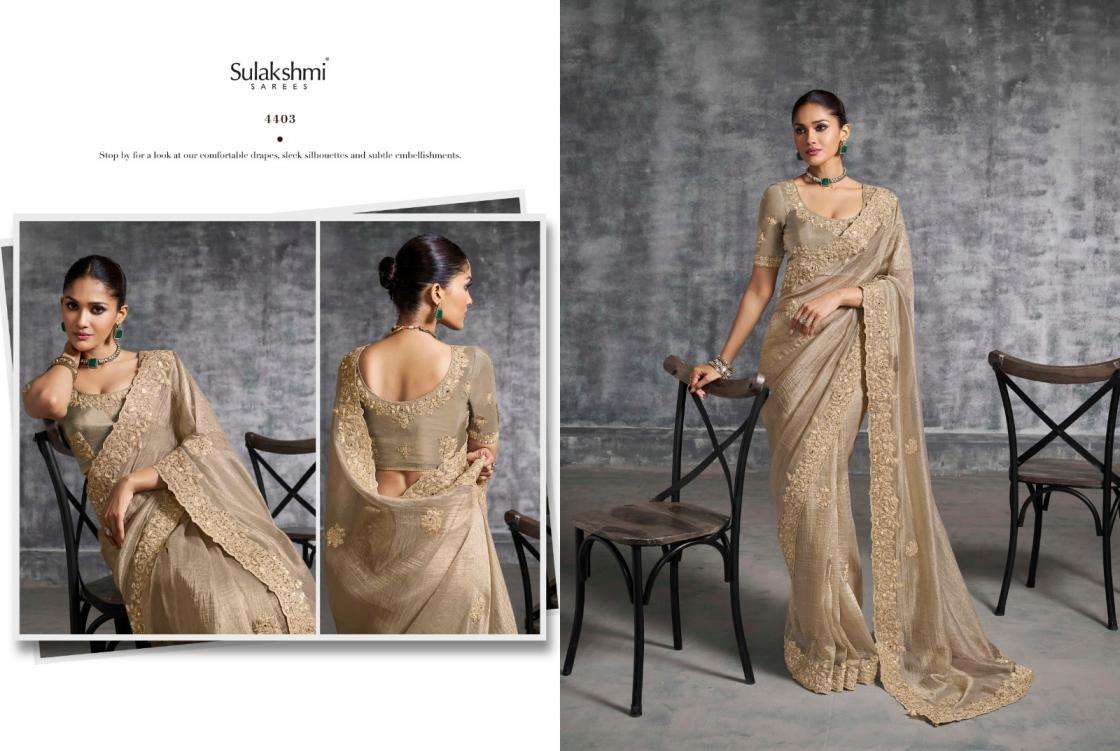 Sulakshmi Presents Kashira 4401-4412 Rangoli Satin Occasion Wear Sarees Catalog Wholesaler And Exporter 