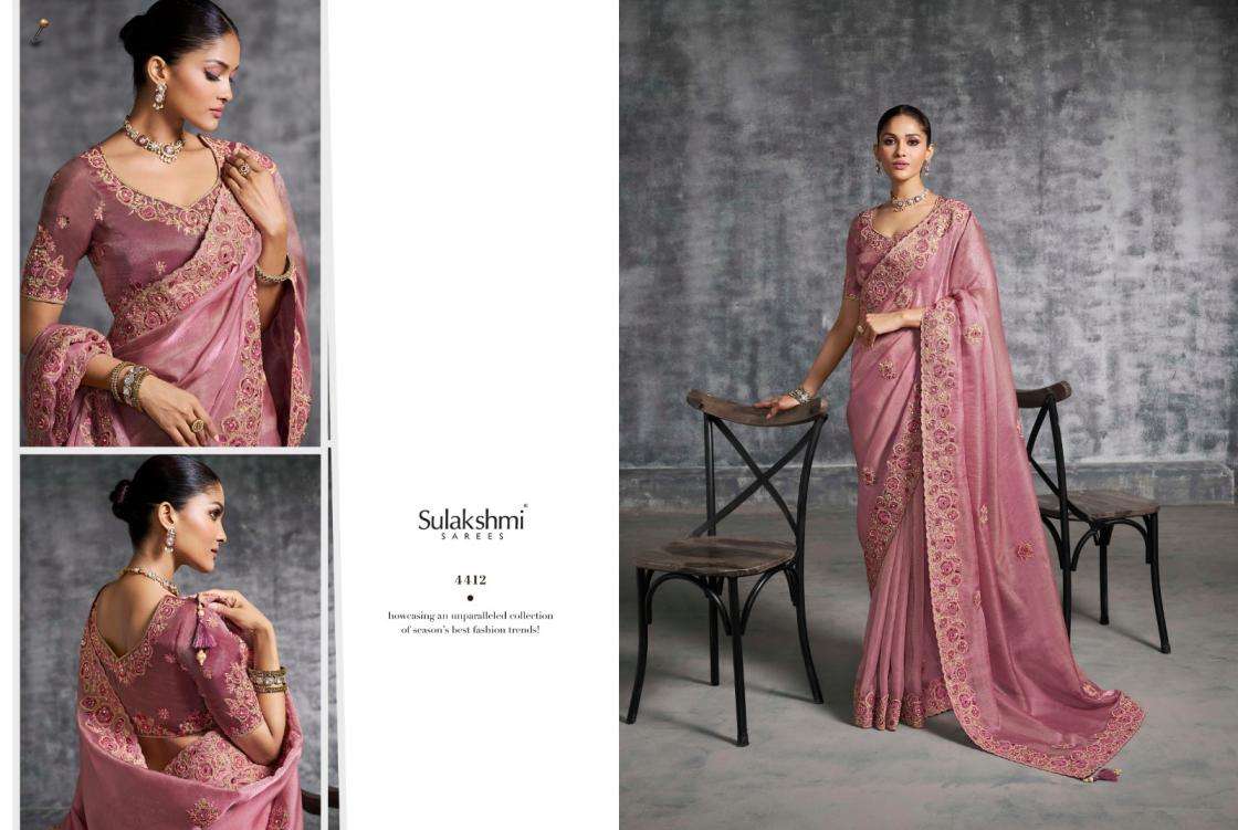Sulakshmi Presents Kashira 4401-4412 Rangoli Satin Occasion Wear Sarees Catalog Wholesaler And Exporter 