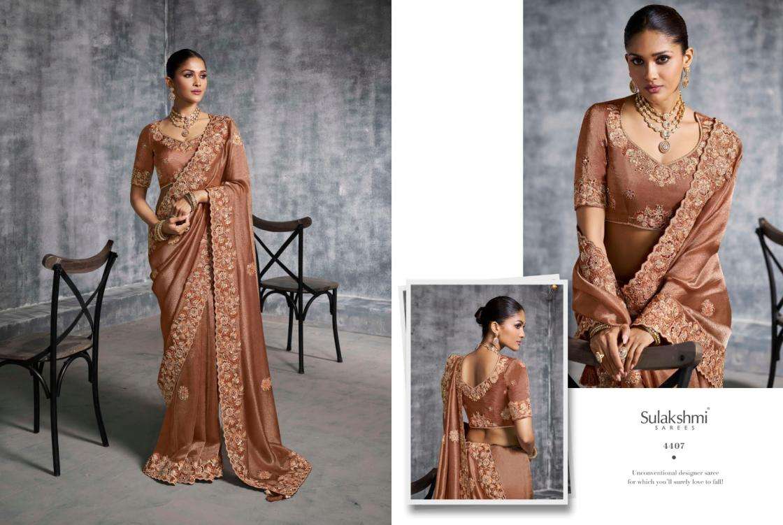 Sulakshmi Presents Kashira 4401-4412 Rangoli Satin Occasion Wear Sarees Catalog Wholesaler And Exporter 