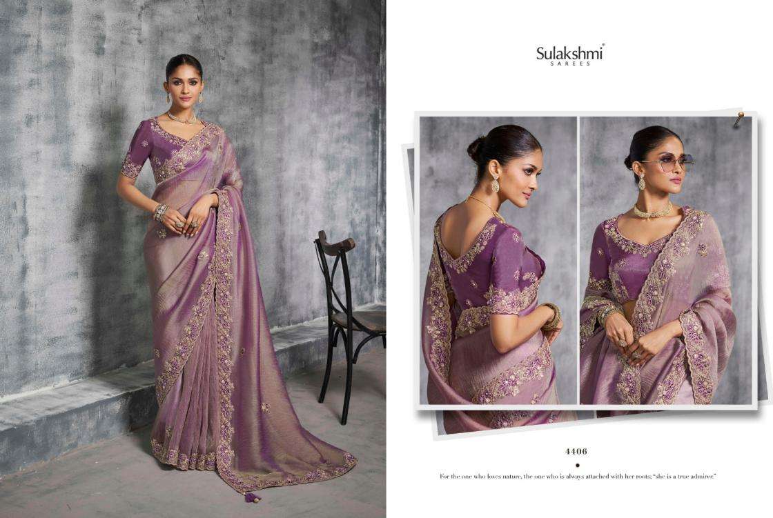 Sulakshmi Presents Kashira 4401-4412 Rangoli Satin Occasion Wear Sarees Catalog Wholesaler And Exporter 