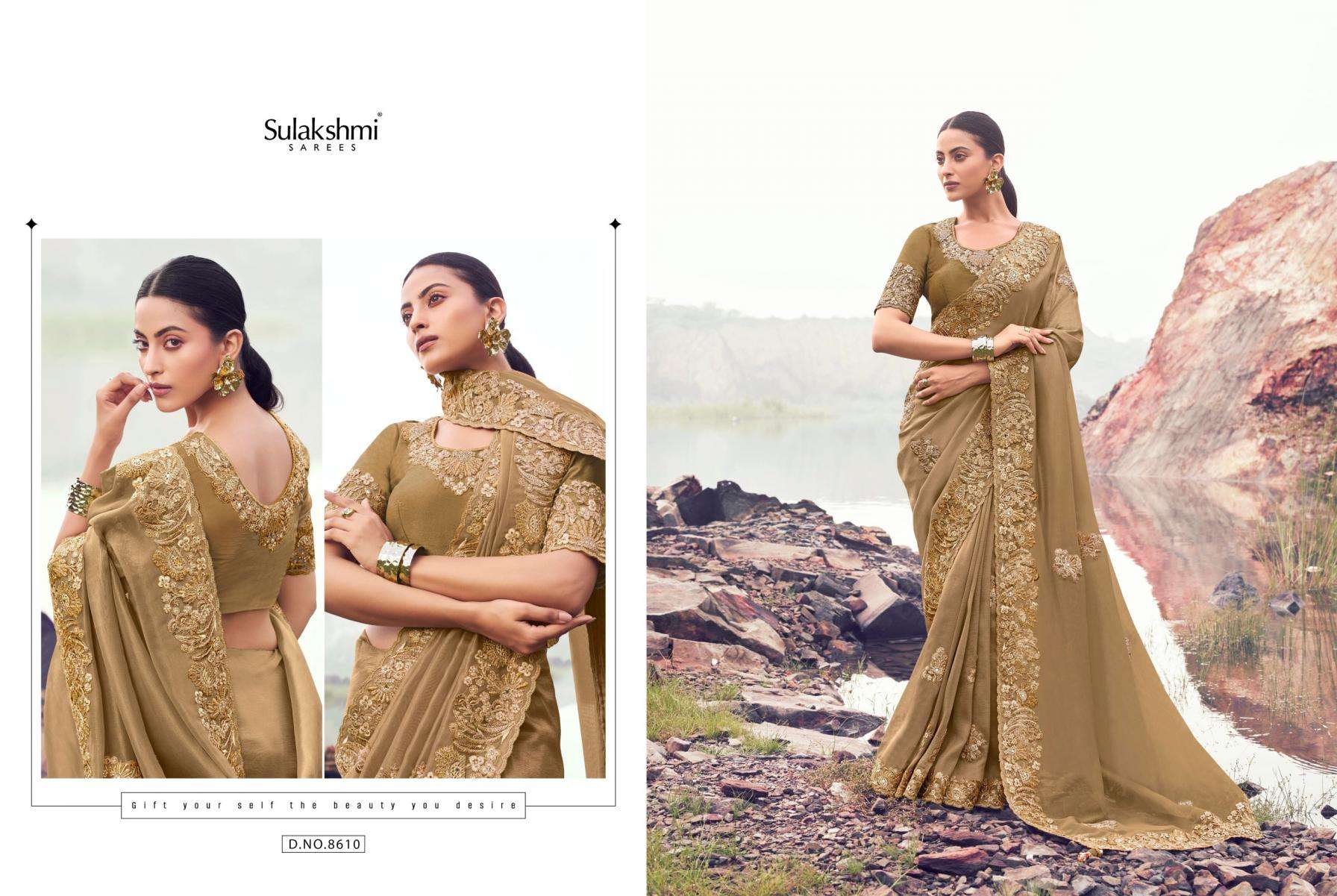 Sulakshmi Presents Varenya Tissue Silk With Jacquard Occasion Wear Sarees Catalog Wholesaler And Exporter In Surat