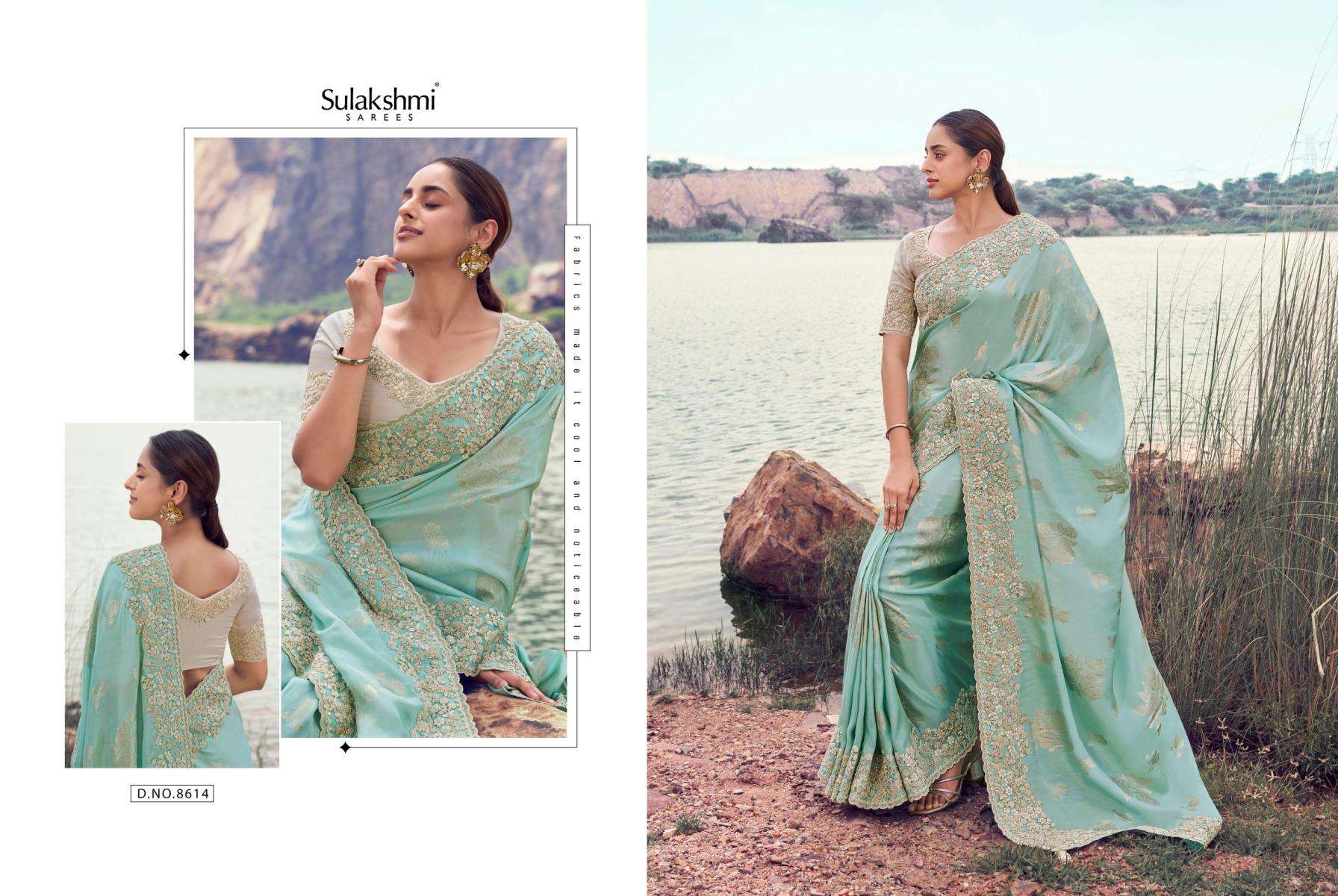 Sulakshmi Presents Varenya Tissue Silk With Jacquard Occasion Wear Sarees Catalog Wholesaler And Exporter In Surat