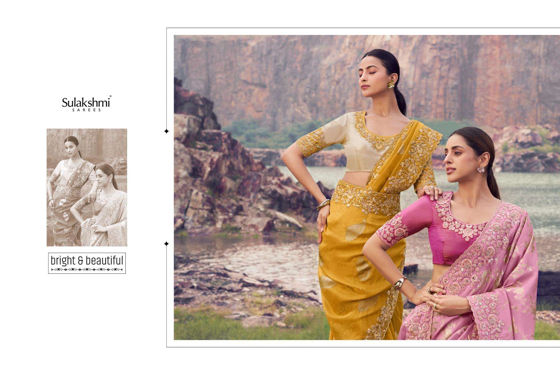 Sulakshmi Presents Varenya Tissue Silk With Jacquard Occasion Wear Sarees Catalog Wholesaler And Exporter In Surat