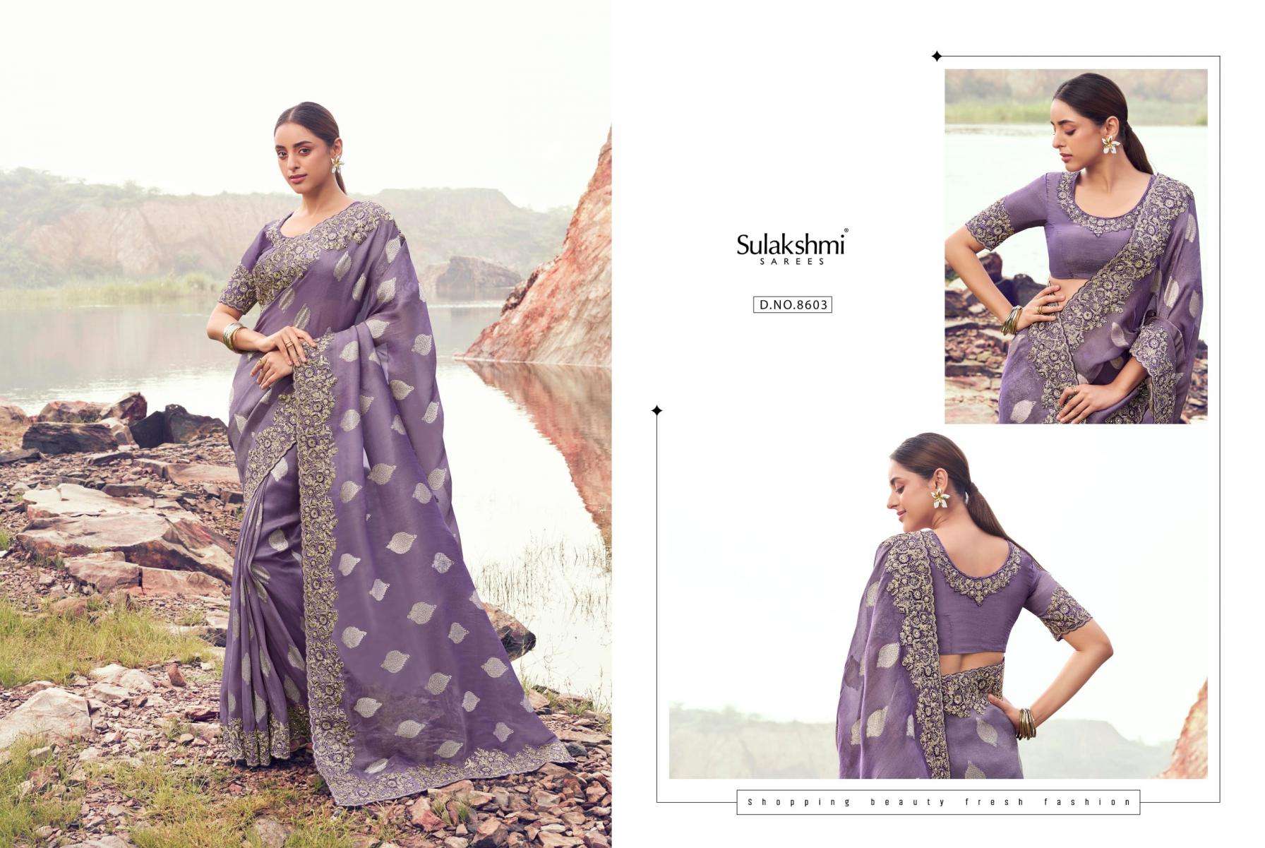 Sulakshmi Presents Varenya Tissue Silk With Jacquard Occasion Wear Sarees Catalog Wholesaler And Exporter In Surat